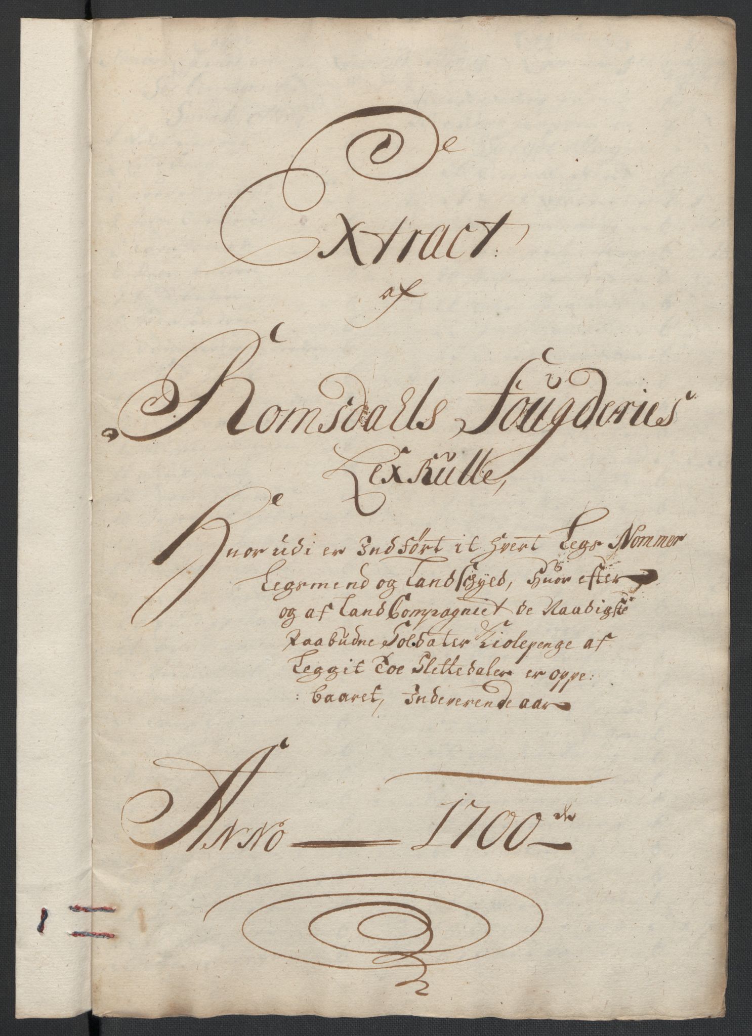 Rentekammeret inntil 1814, Reviderte regnskaper, Fogderegnskap, AV/RA-EA-4092/R55/L3654: Fogderegnskap Romsdal, 1699-1700, p. 295