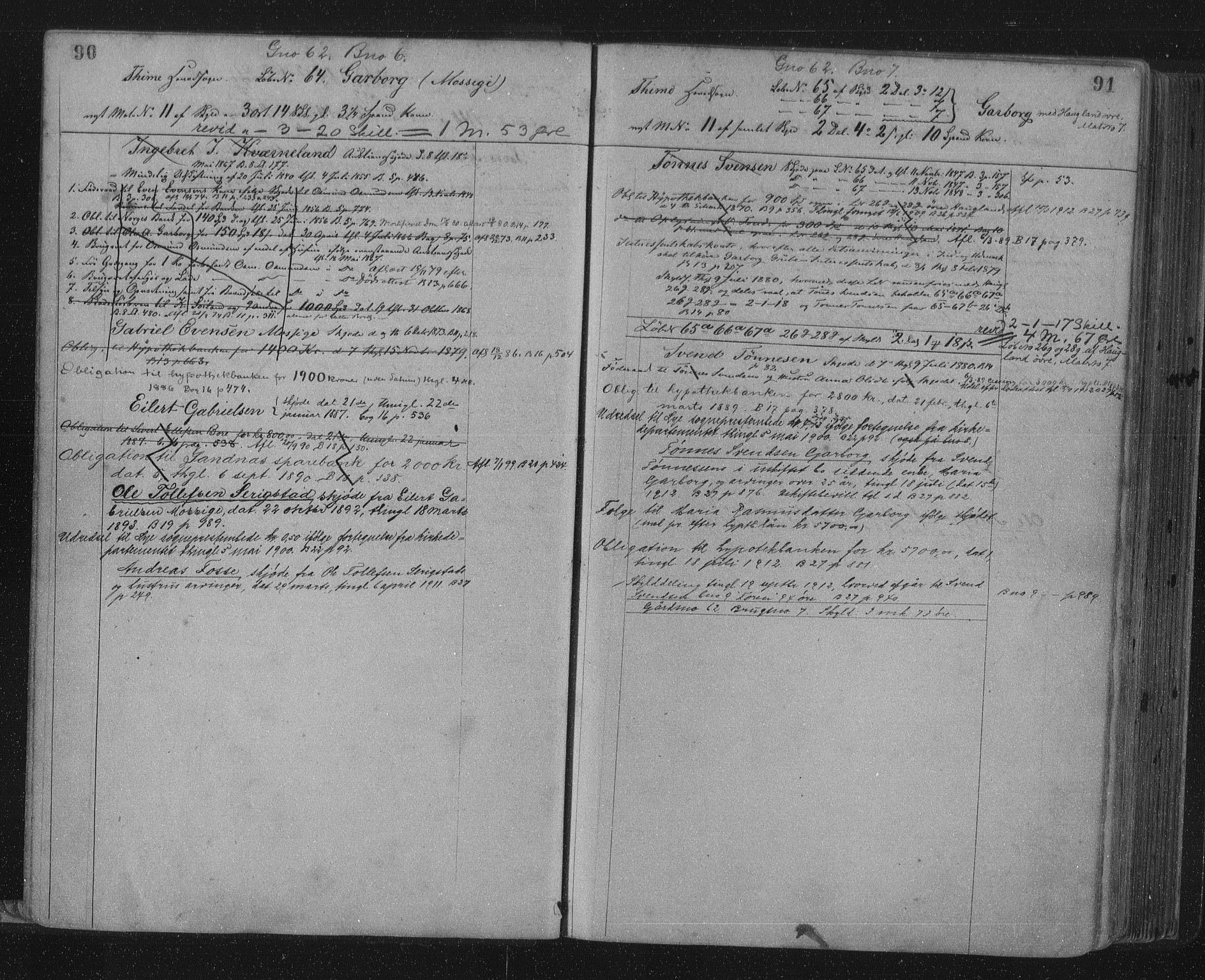 Jæren sorenskriveri, SAST/A-100310/01/4/41/41ABA/L0001: Mortgage register no. 41 ABA1, 1898, p. 90-91