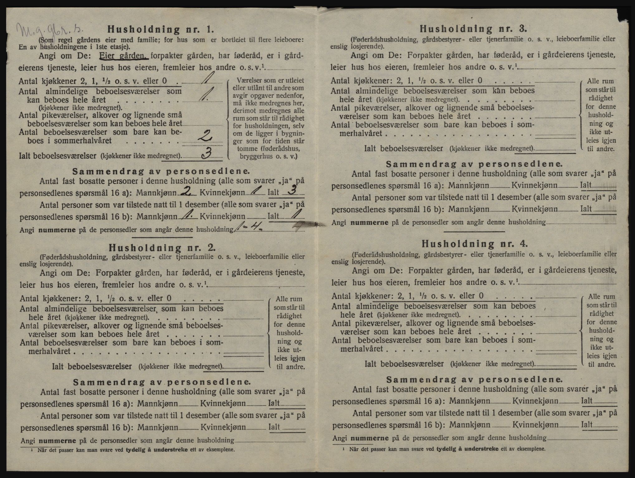 SAT, 1920 census for Nes (ST), 1920, p. 26