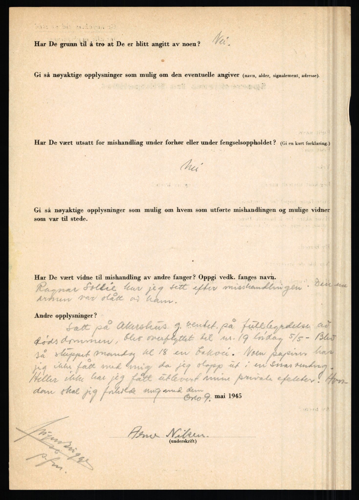 Rikspolitisjefen, AV/RA-S-1560/L/L0012: Mogensen, Øivind - Noraas, Lars, 1940-1945, p. 537