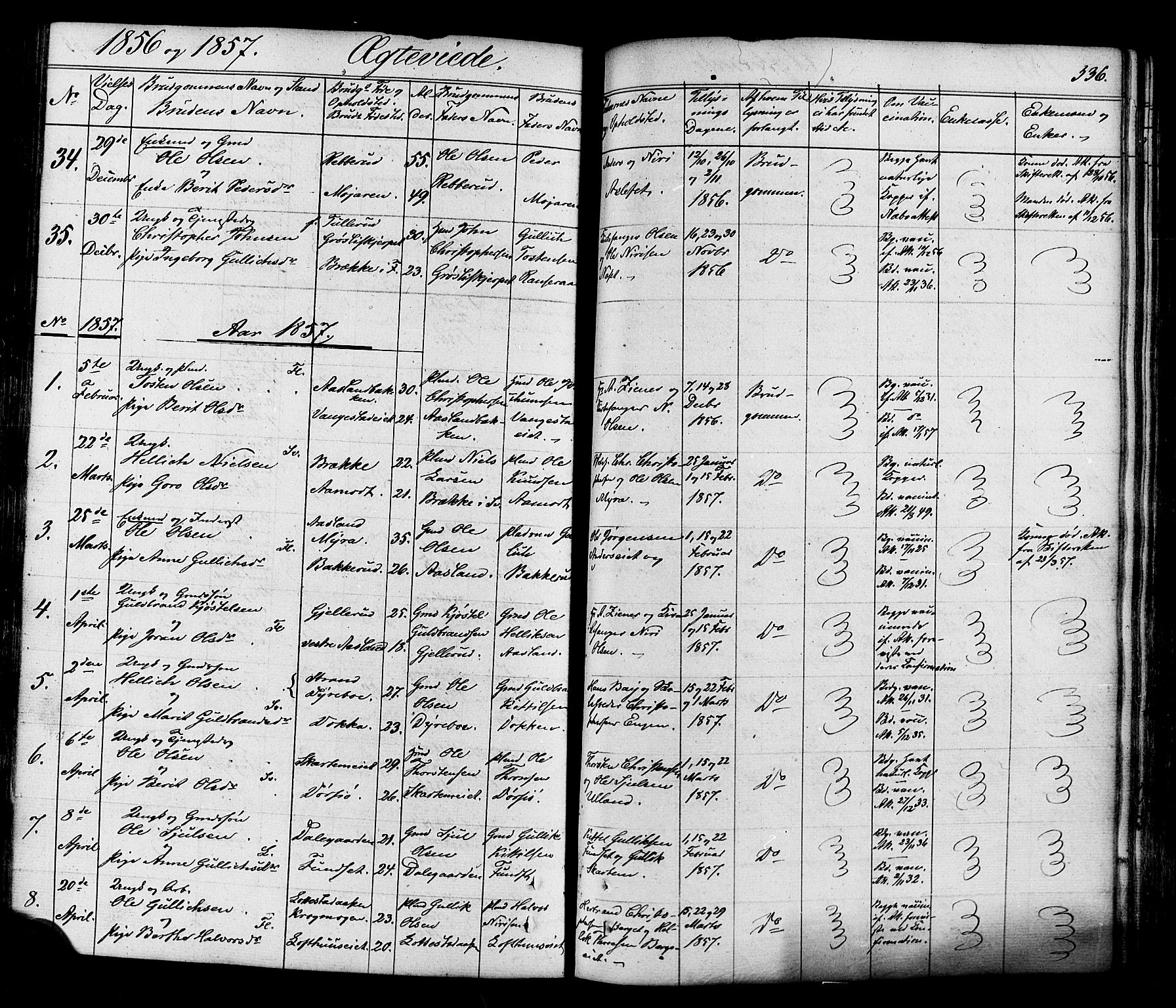 Flesberg kirkebøker, SAKO/A-18/F/Fa/L0006: Parish register (official) no. I 6, 1834-1860, p. 336