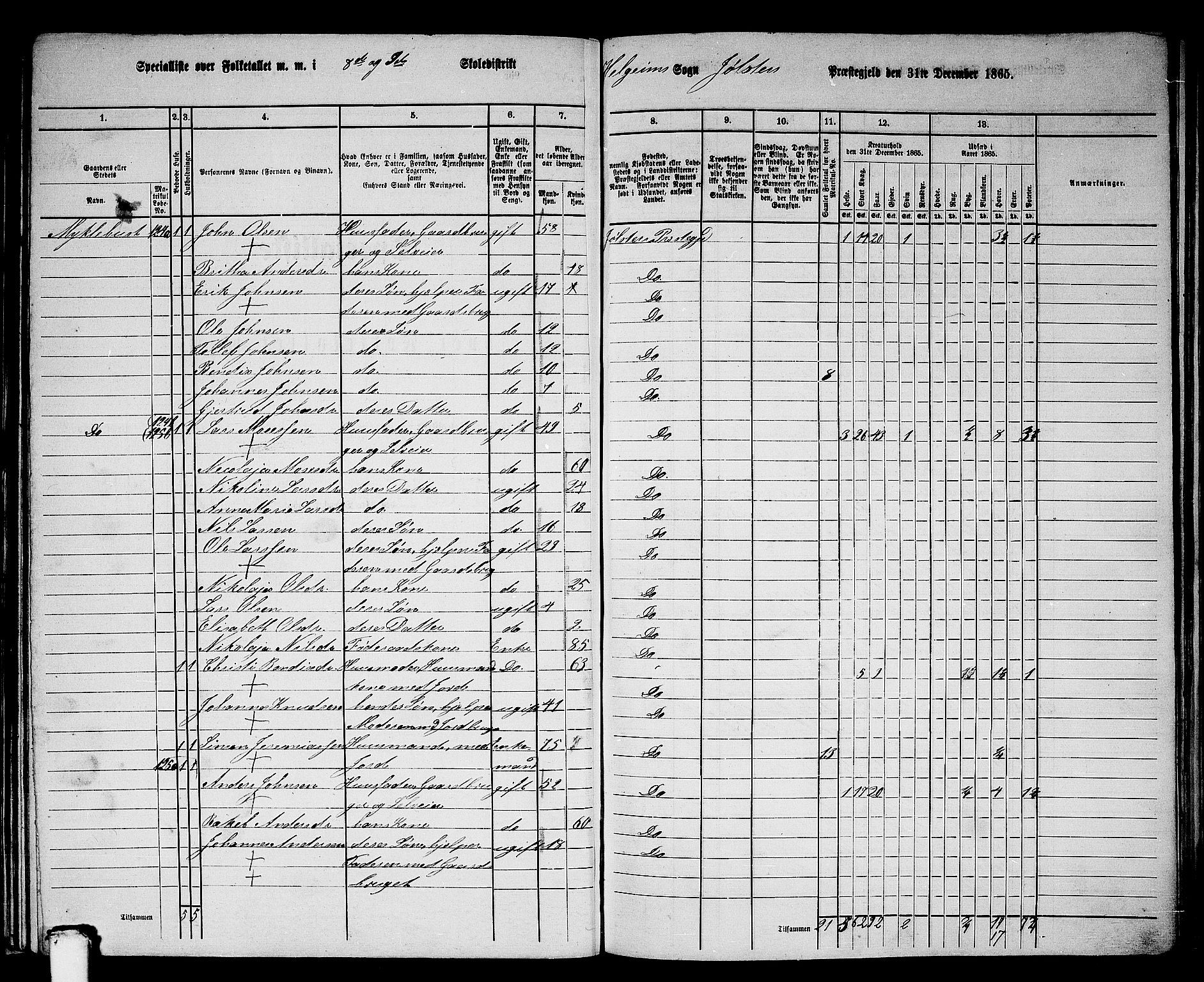 RA, 1865 census for Jølster, 1865, p. 68