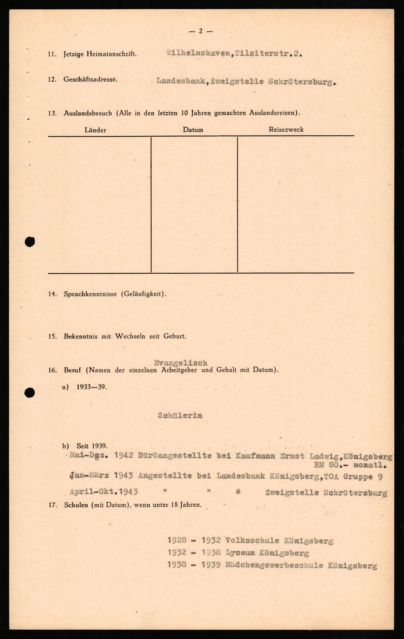 Forsvaret, Forsvarets overkommando II, AV/RA-RAFA-3915/D/Db/L0010: CI Questionaires. Tyske okkupasjonsstyrker i Norge. Tyskere., 1945-1946, p. 424