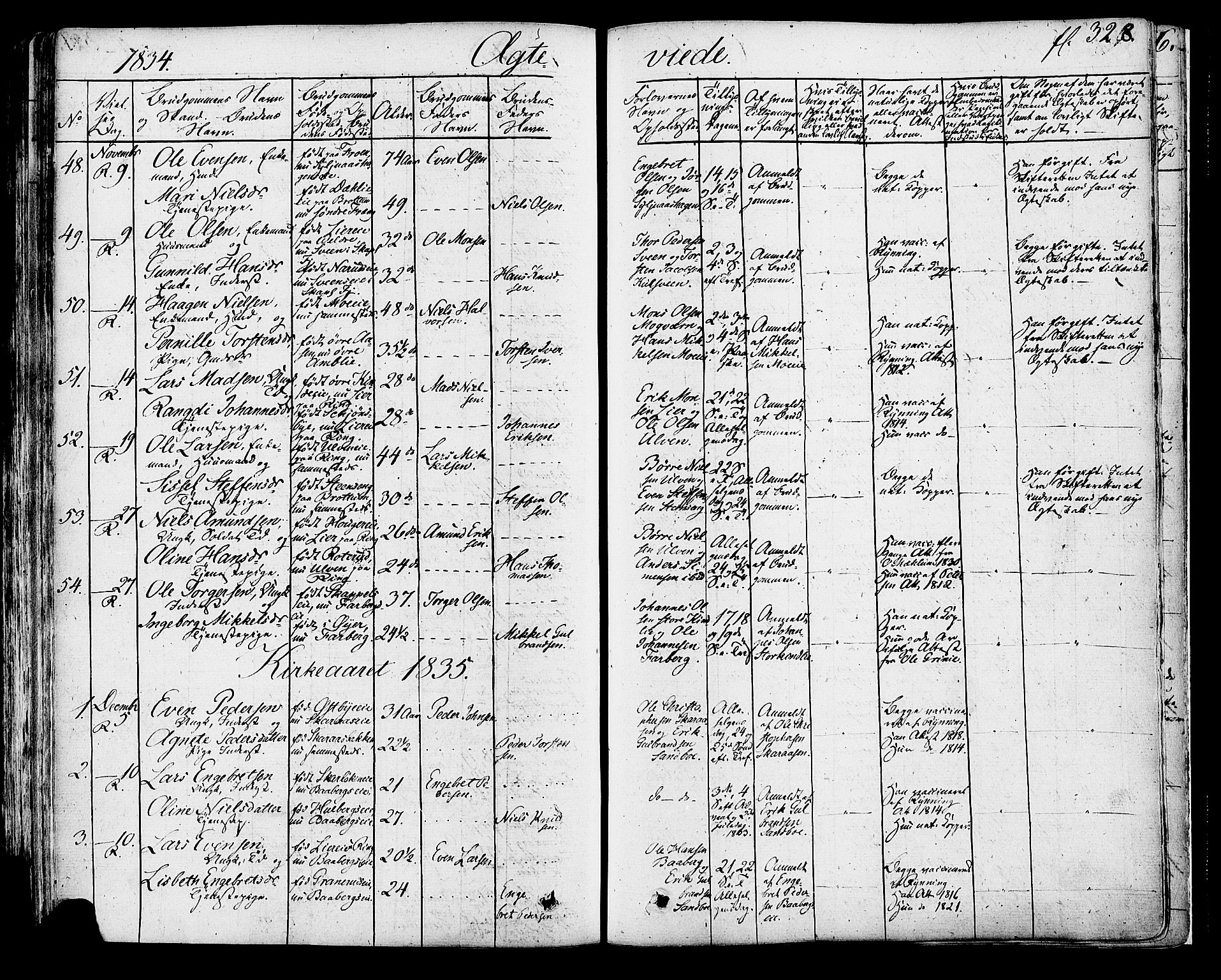 Ringsaker prestekontor, AV/SAH-PREST-014/K/Ka/L0007: Parish register (official) no. 7A, 1826-1837, p. 328