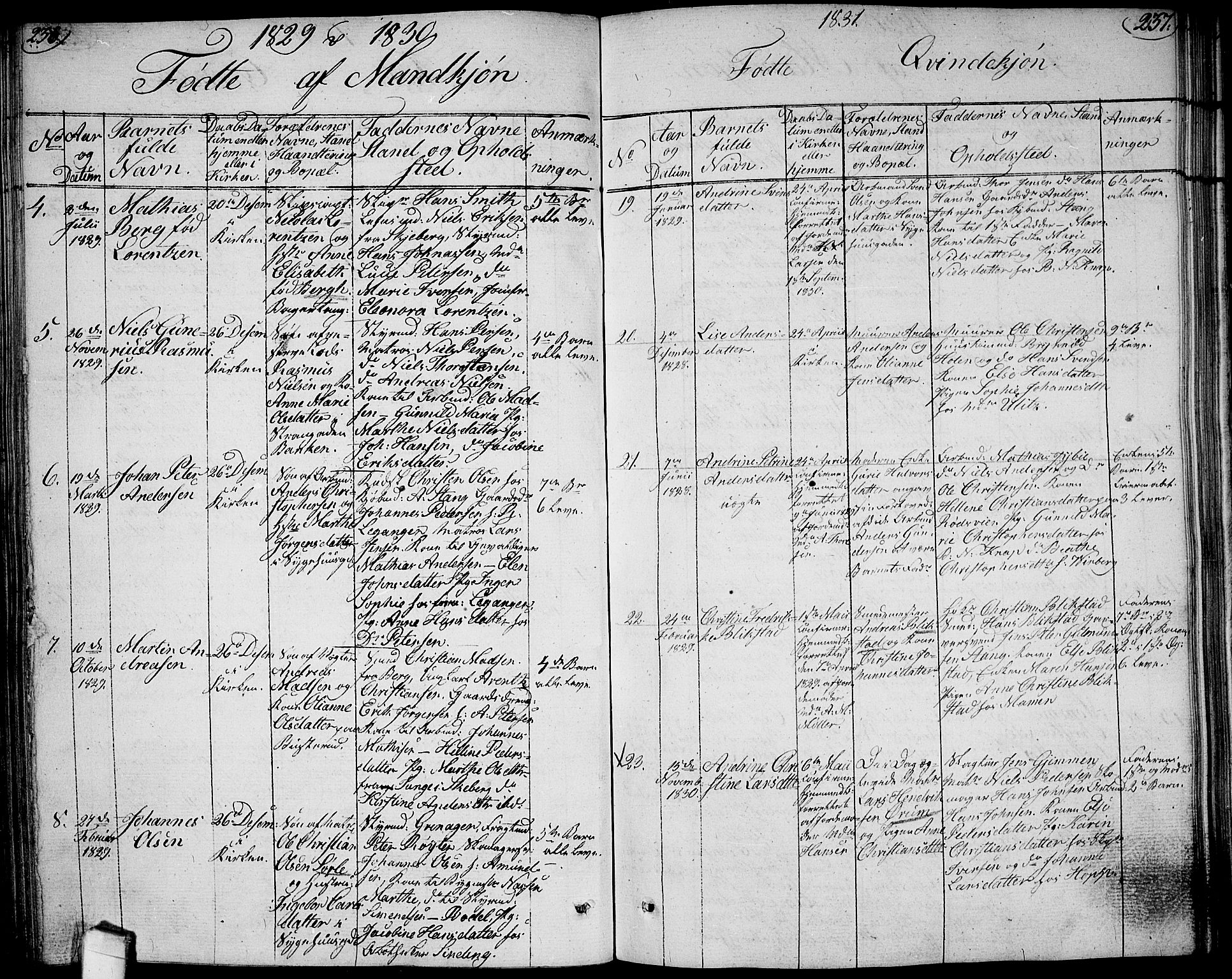 Halden prestekontor Kirkebøker, SAO/A-10909/G/Ga/L0002: Parish register (copy) no. 2, 1821-1834, p. 236-237