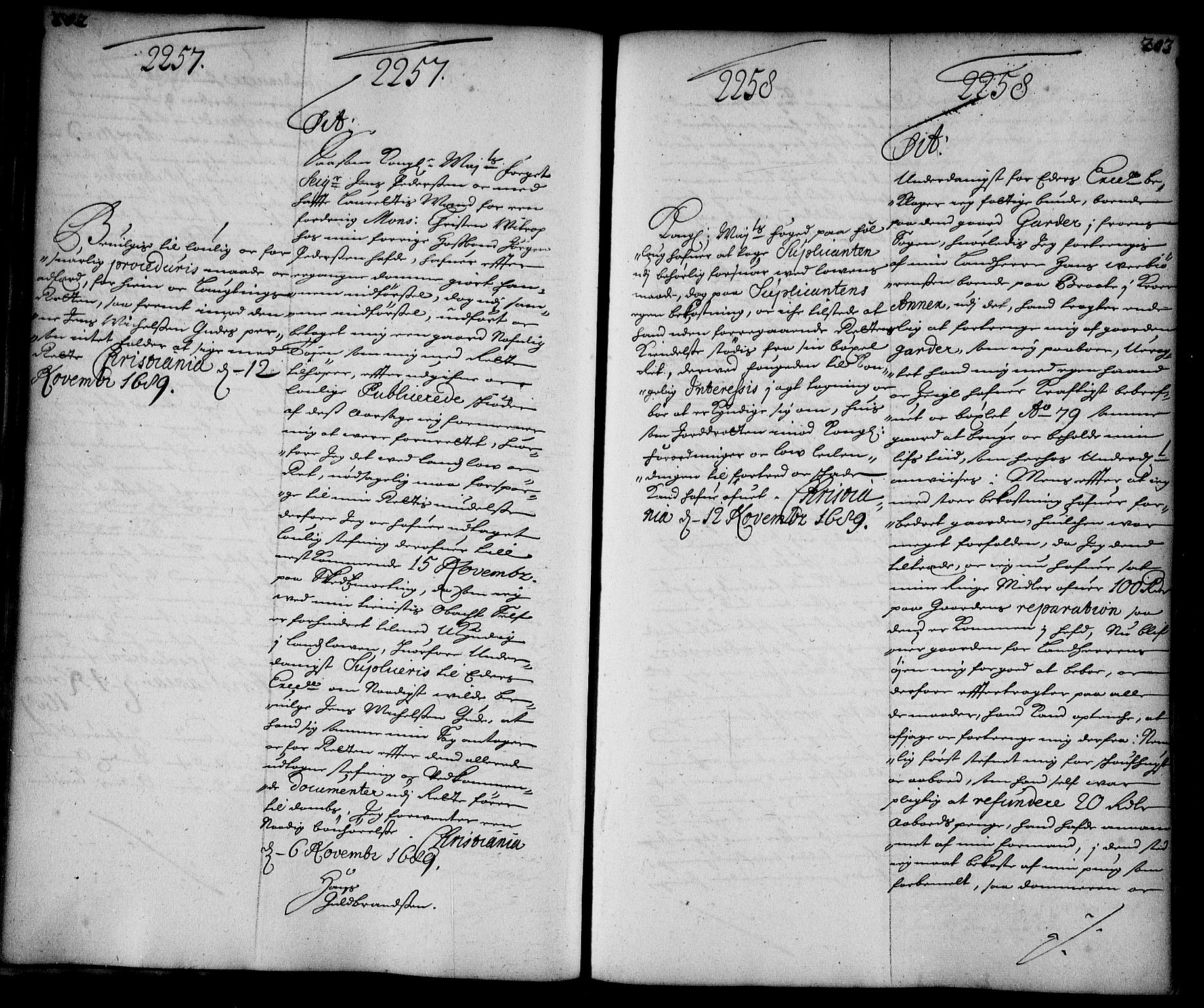 Stattholderembetet 1572-1771, AV/RA-EA-2870/Ae/L0007: Supplikasjons- og resolusjonsprotokoll, 1689-1691, p. 202-203