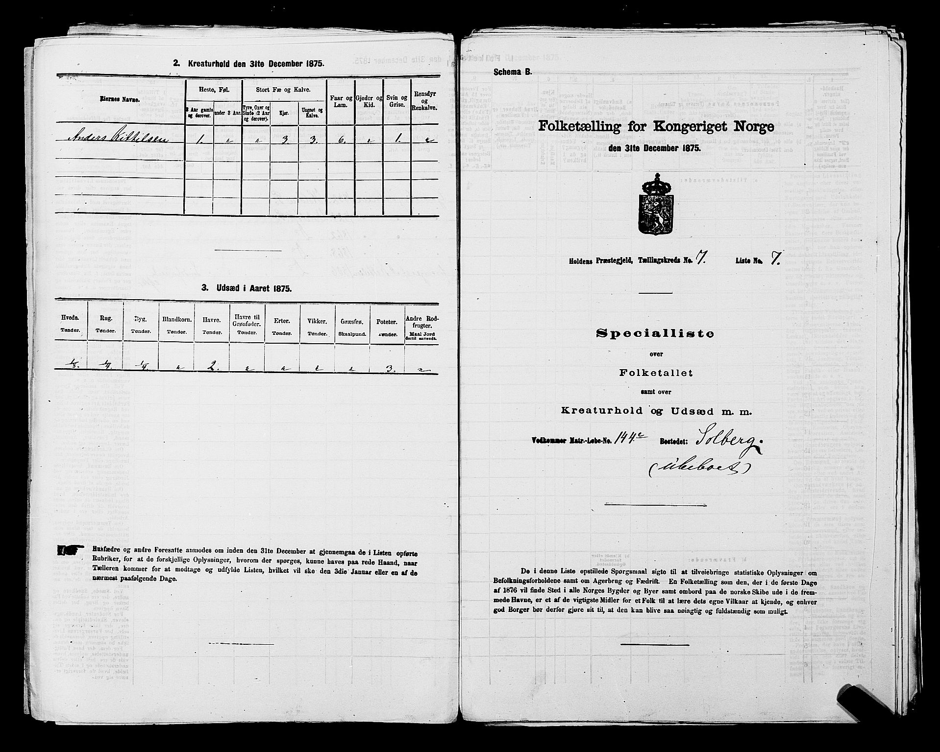 SAKO, 1875 census for 0819P Holla, 1875, p. 863