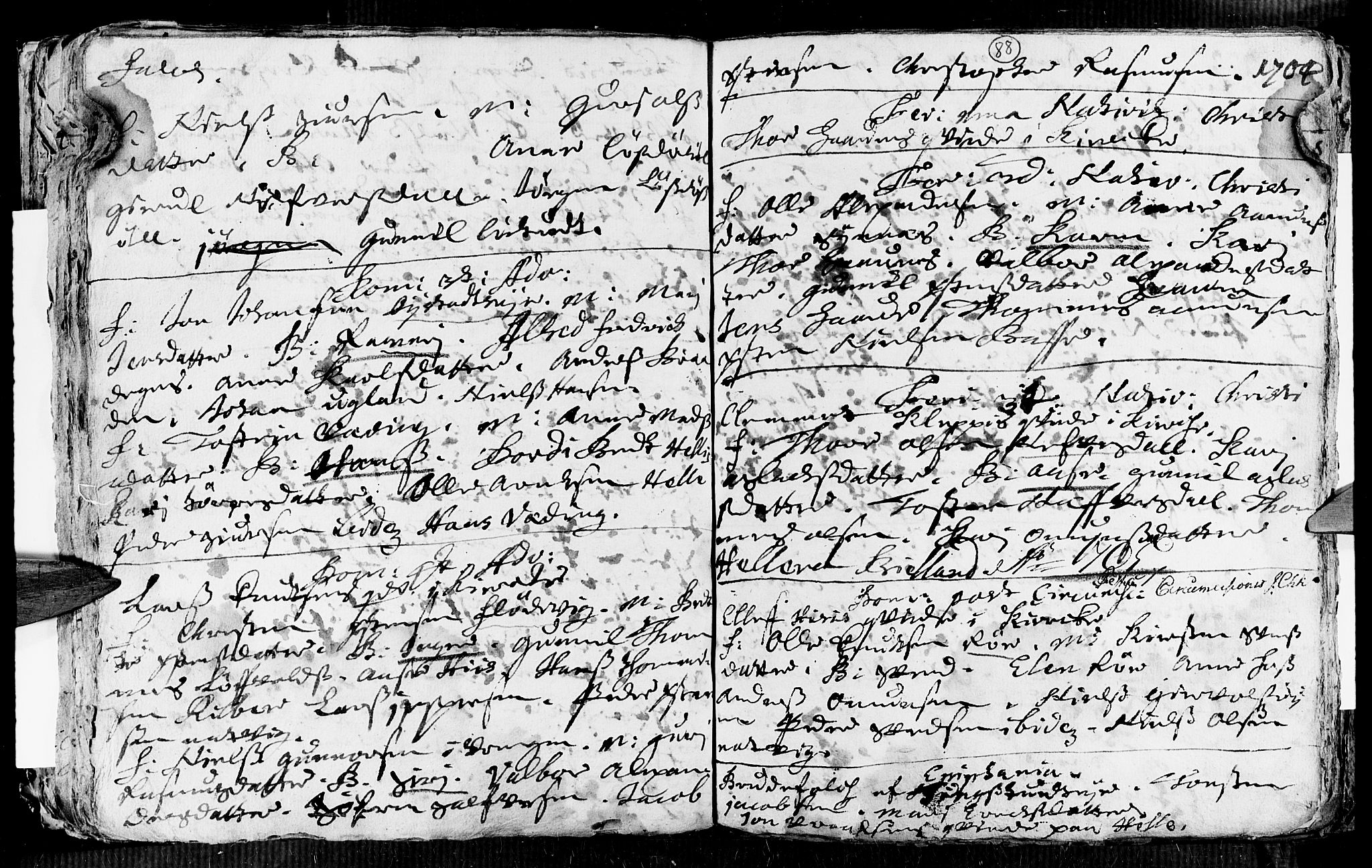 Øyestad sokneprestkontor, AV/SAK-1111-0049/F/Fa/L0002: Parish register (official) no. A 2, 1692-1722, p. 88