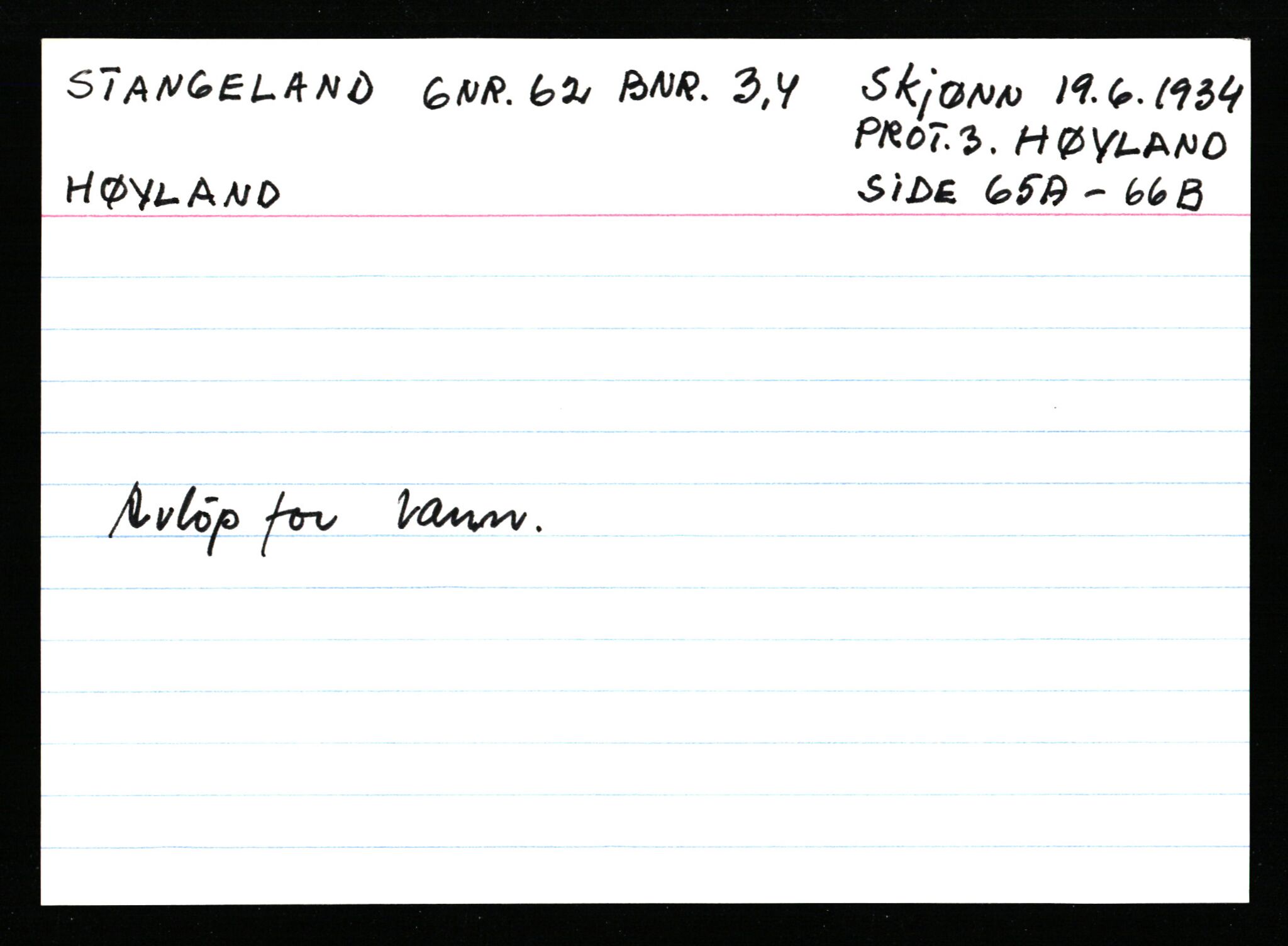 Statsarkivet i Stavanger, AV/SAST-A-101971/03/Y/Ym/L0054: Åstedskort sortert etter gårdsnavn: Soleim - Stavneim, 1600-1950, p. 297