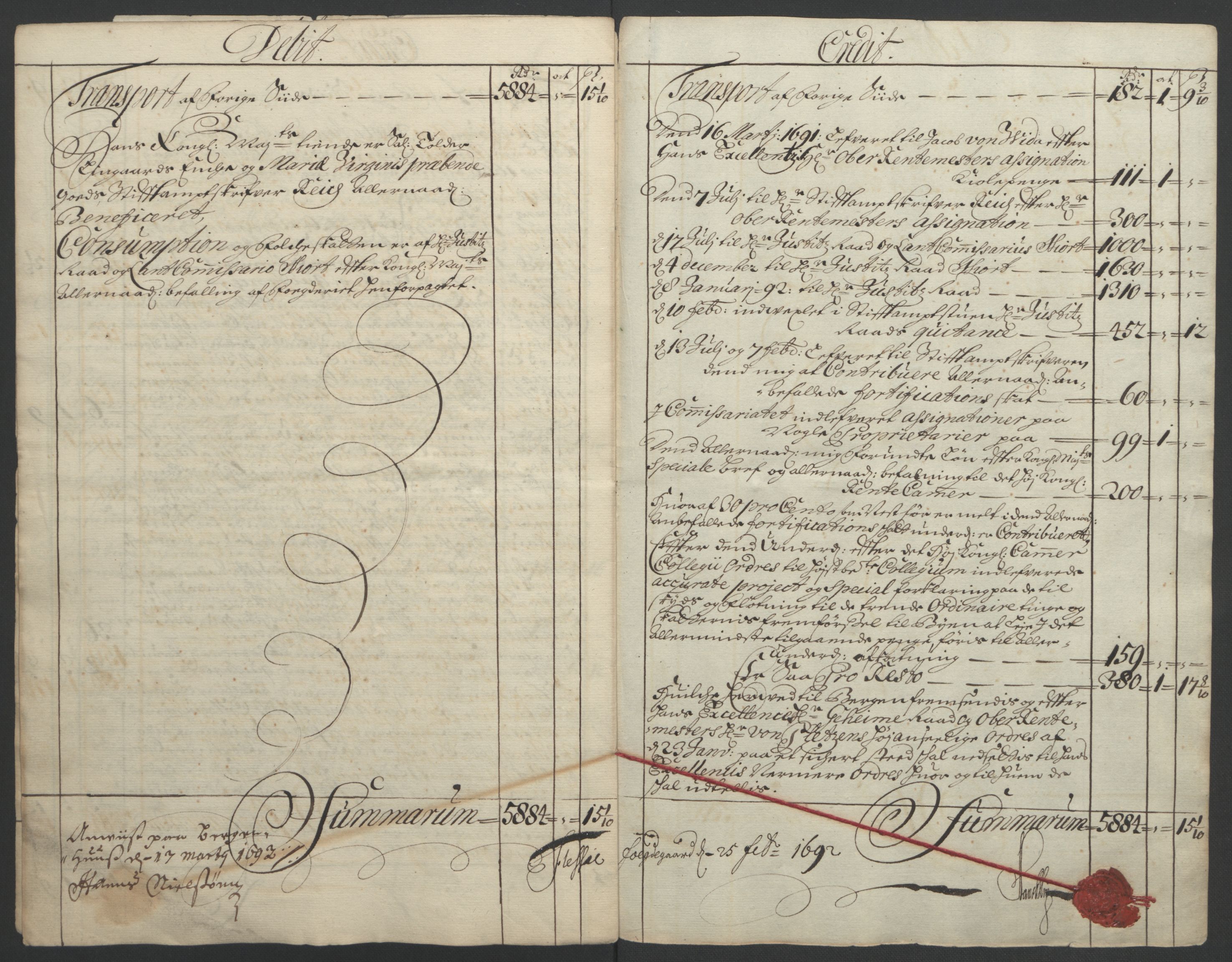 Rentekammeret inntil 1814, Reviderte regnskaper, Fogderegnskap, RA/EA-4092/R52/L3306: Fogderegnskap Sogn, 1691-1692, p. 46
