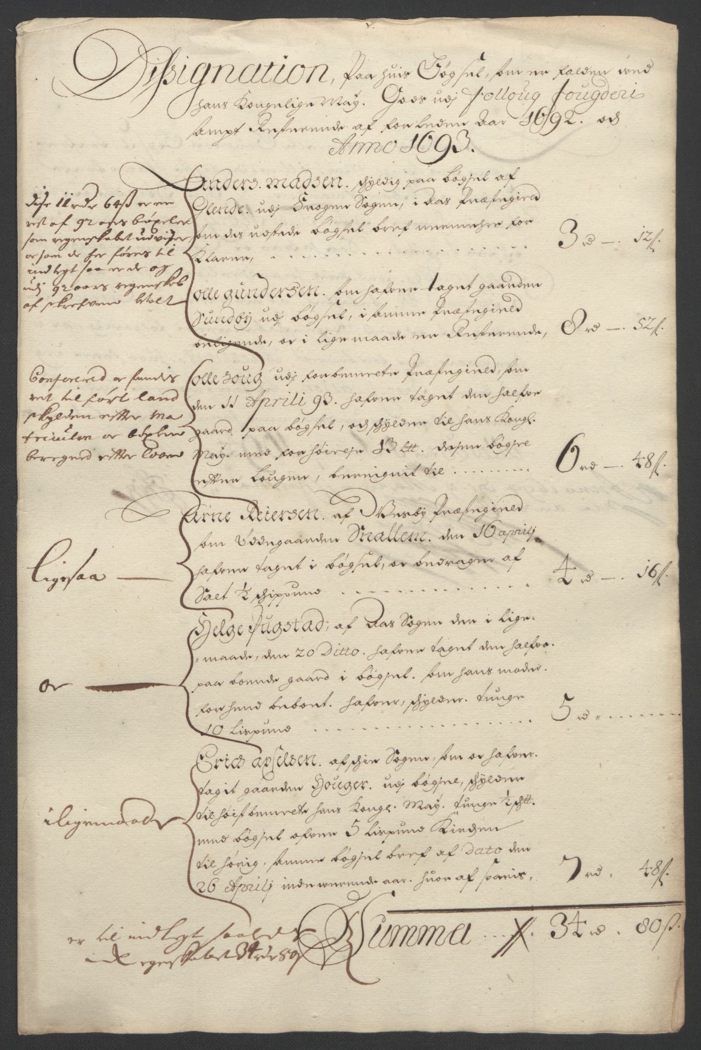 Rentekammeret inntil 1814, Reviderte regnskaper, Fogderegnskap, RA/EA-4092/R09/L0437: Fogderegnskap Follo, 1692-1693, p. 250