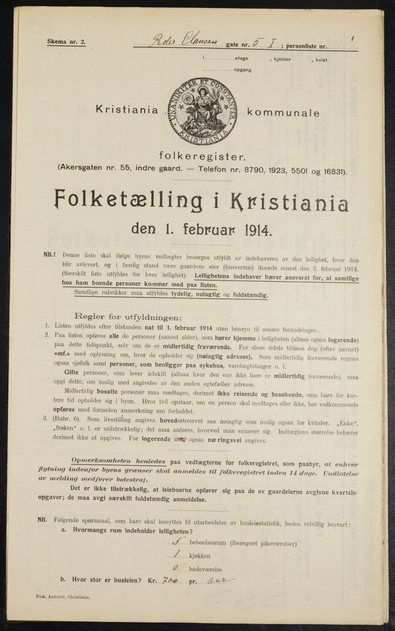 OBA, Municipal Census 1914 for Kristiania, 1914, p. 78842