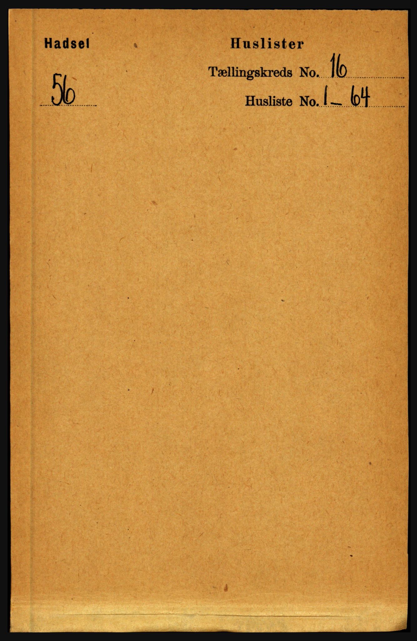RA, 1891 census for 1866 Hadsel, 1891, p. 7205