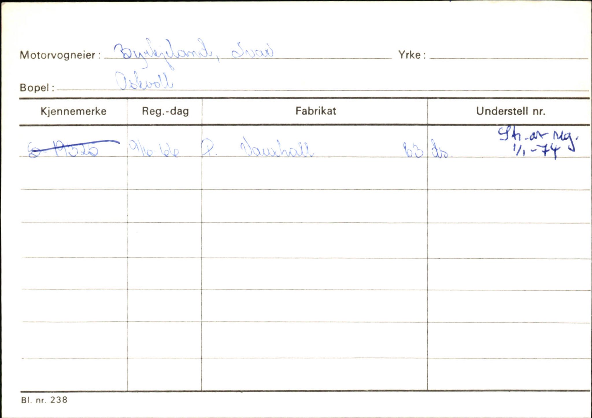 Statens vegvesen, Sogn og Fjordane vegkontor, AV/SAB-A-5301/4/F/L0132: Eigarregister Askvoll A-Å. Balestrand A-Å, 1945-1975, p. 147