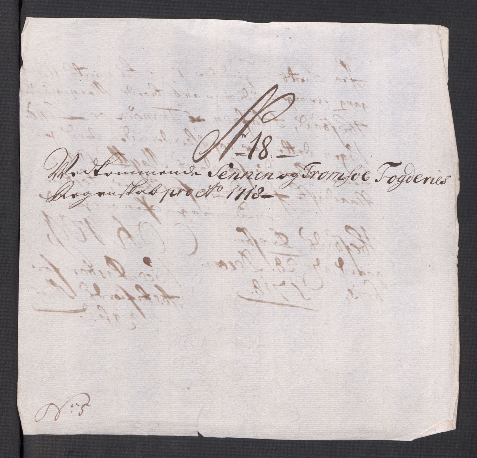 Rentekammeret inntil 1814, Reviderte regnskaper, Fogderegnskap, AV/RA-EA-4092/R68/L4764: Fogderegnskap Senja og Troms, 1718, p. 128