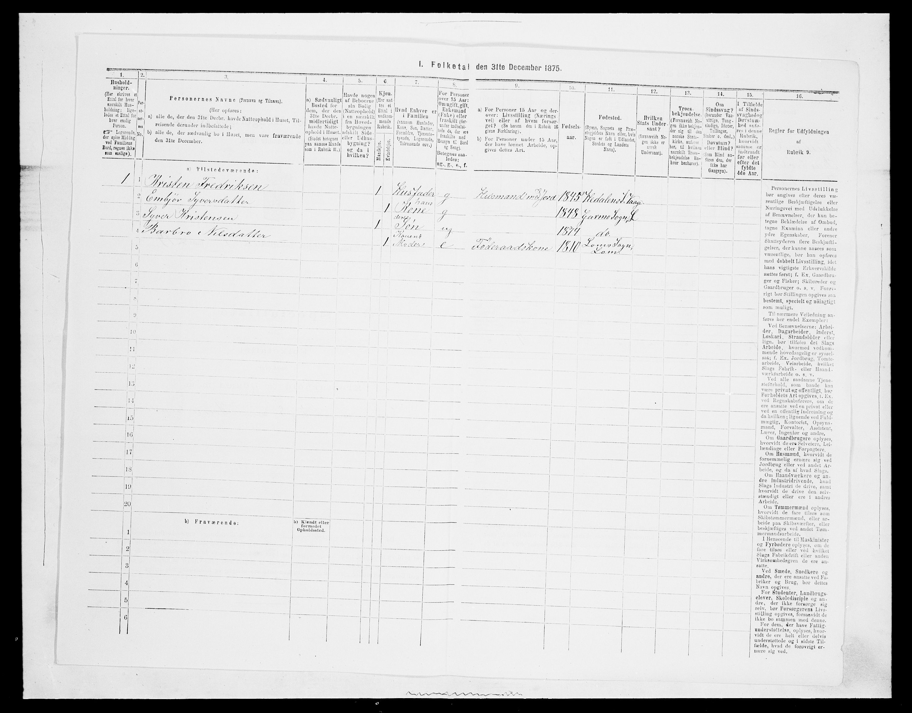 SAH, 1875 census for 0514P Lom, 1875, p. 98