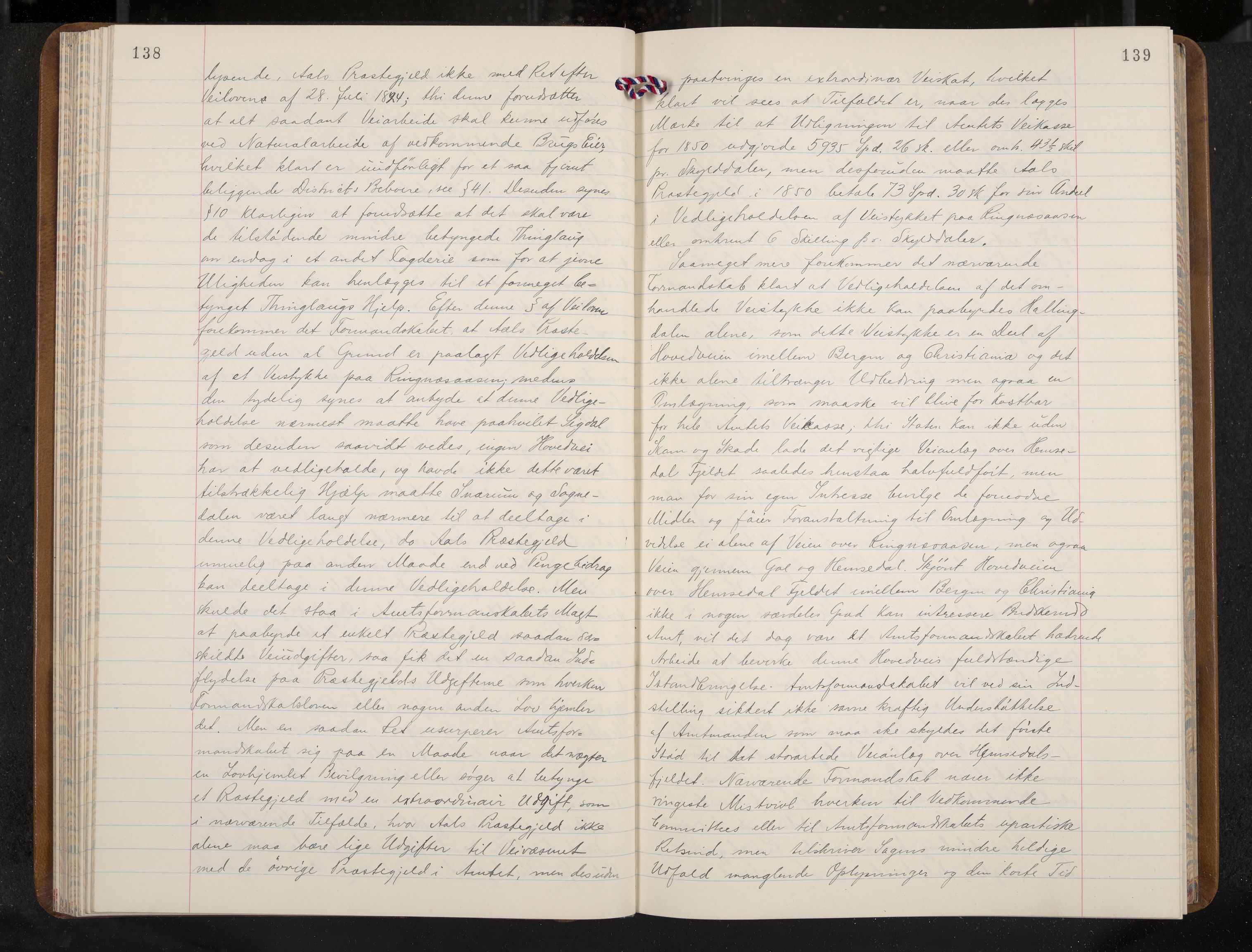 Ål formannskap og sentraladministrasjon, IKAK/0619021/A/Aa/L0002: Utskrift av møtebok, 1846-1857, p. 138-139