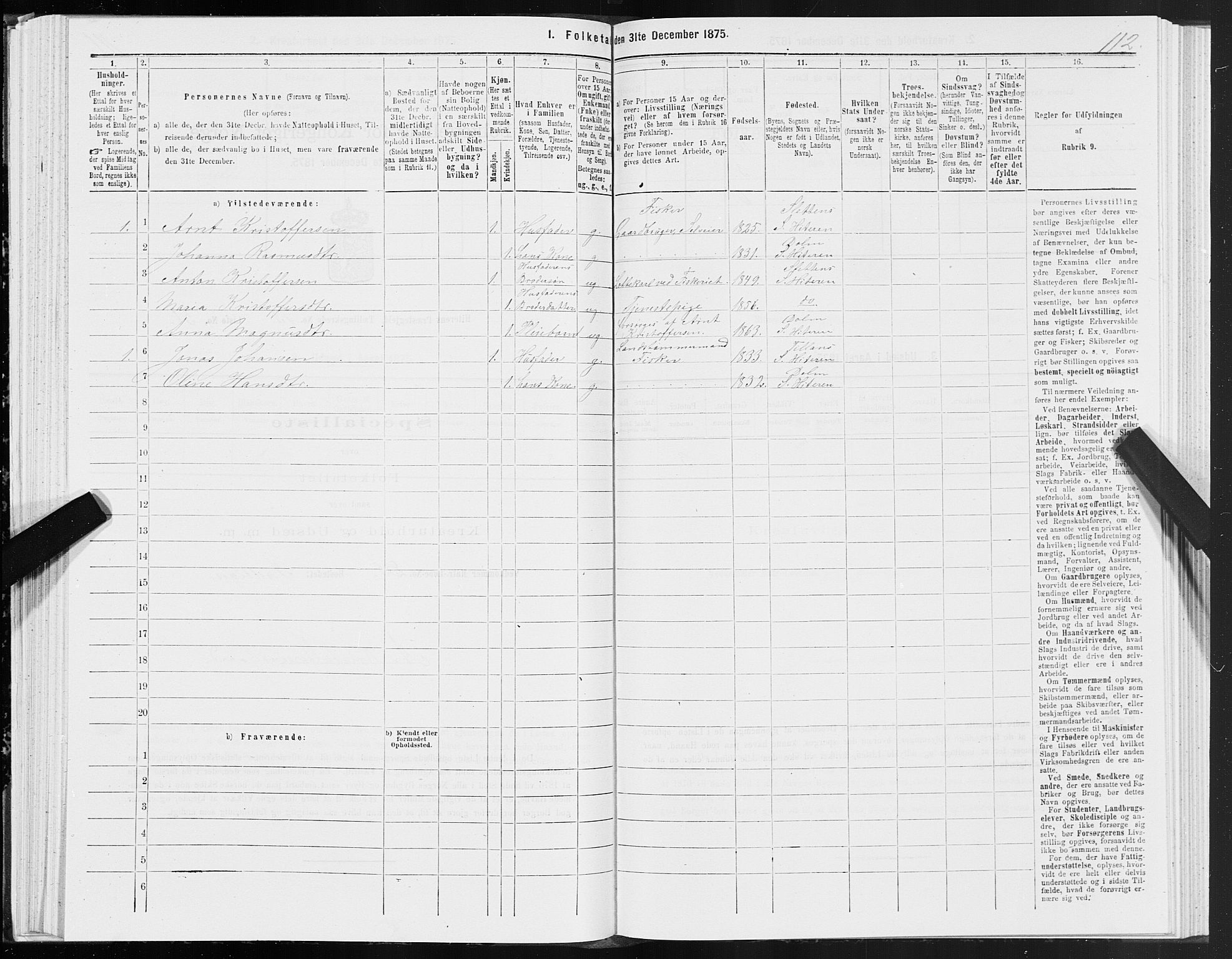 SAT, 1875 census for 1617P Hitra, 1875, p. 7112