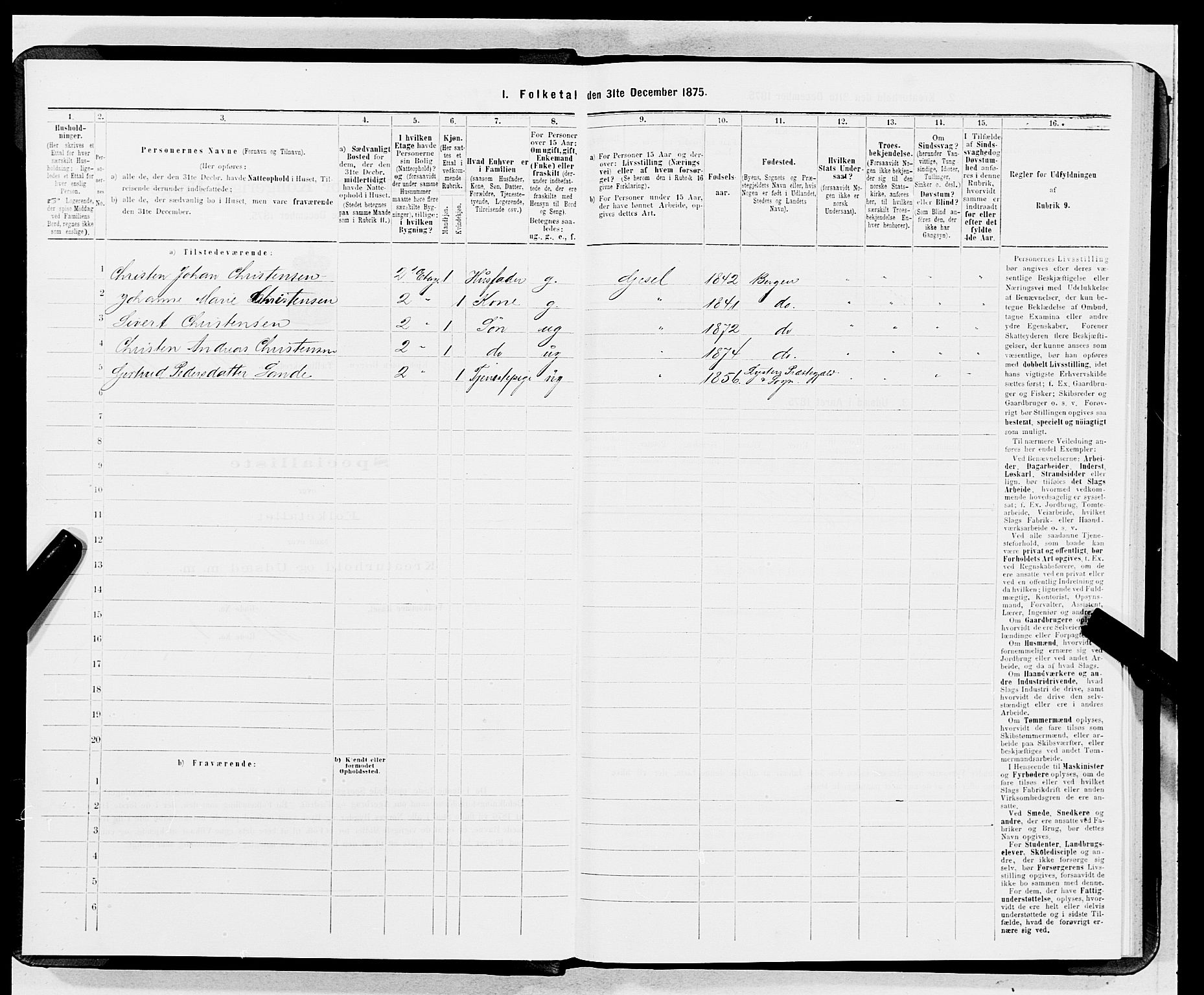 SAB, 1875 census for 1301 Bergen, 1875, p. 3216