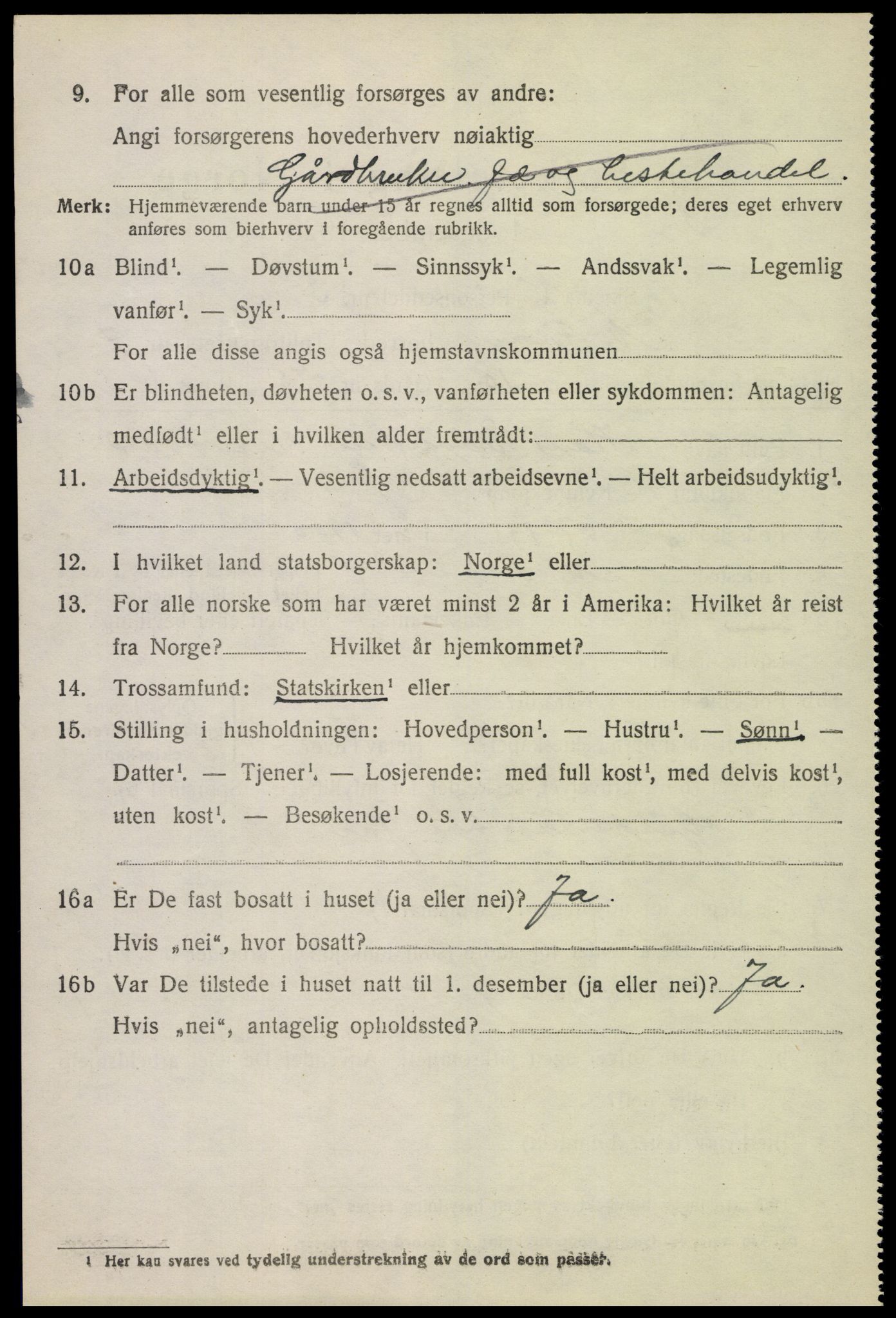 SAH, 1920 census for Nord-Fron, 1920, p. 6069