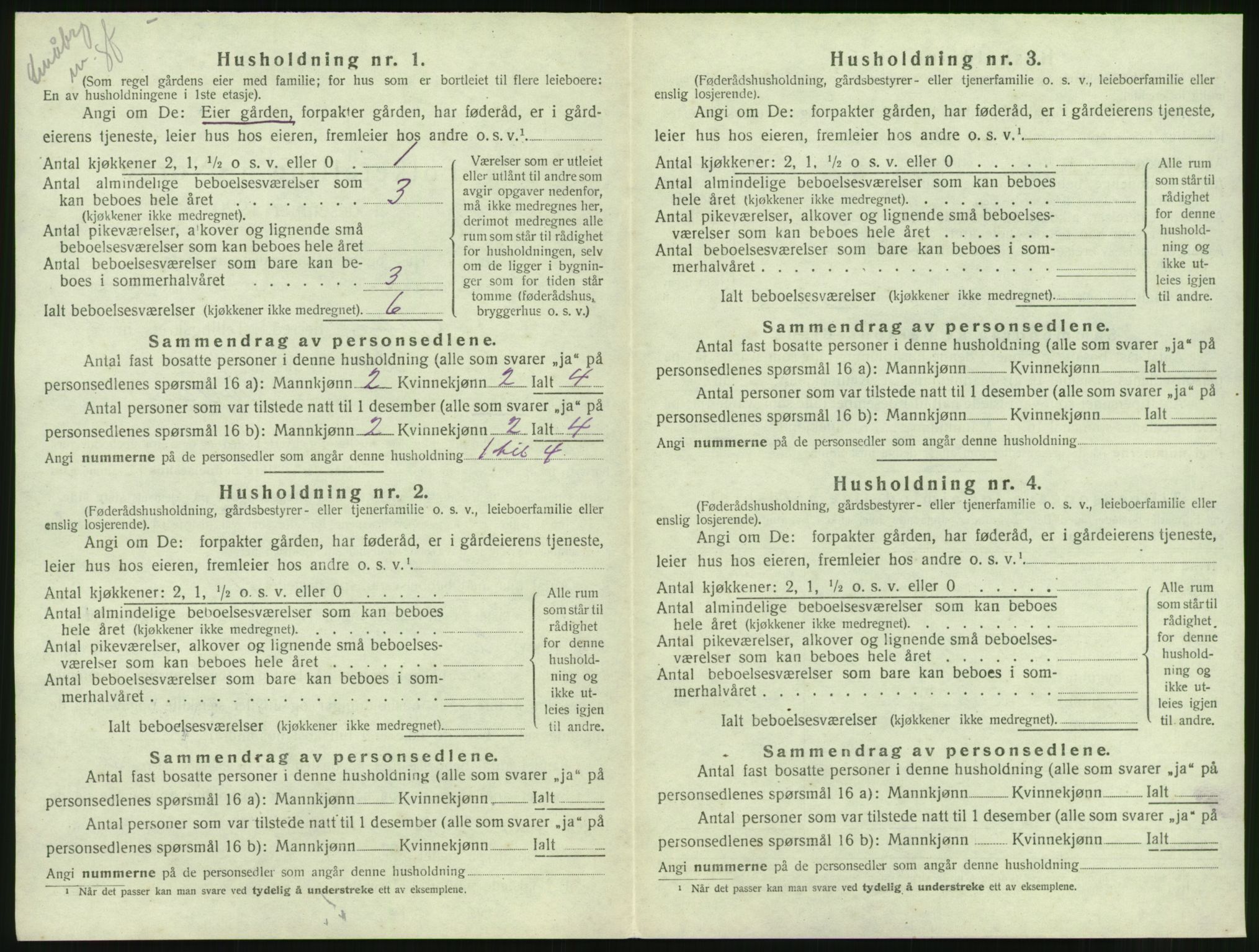SAT, 1920 census for Halsa, 1920, p. 279