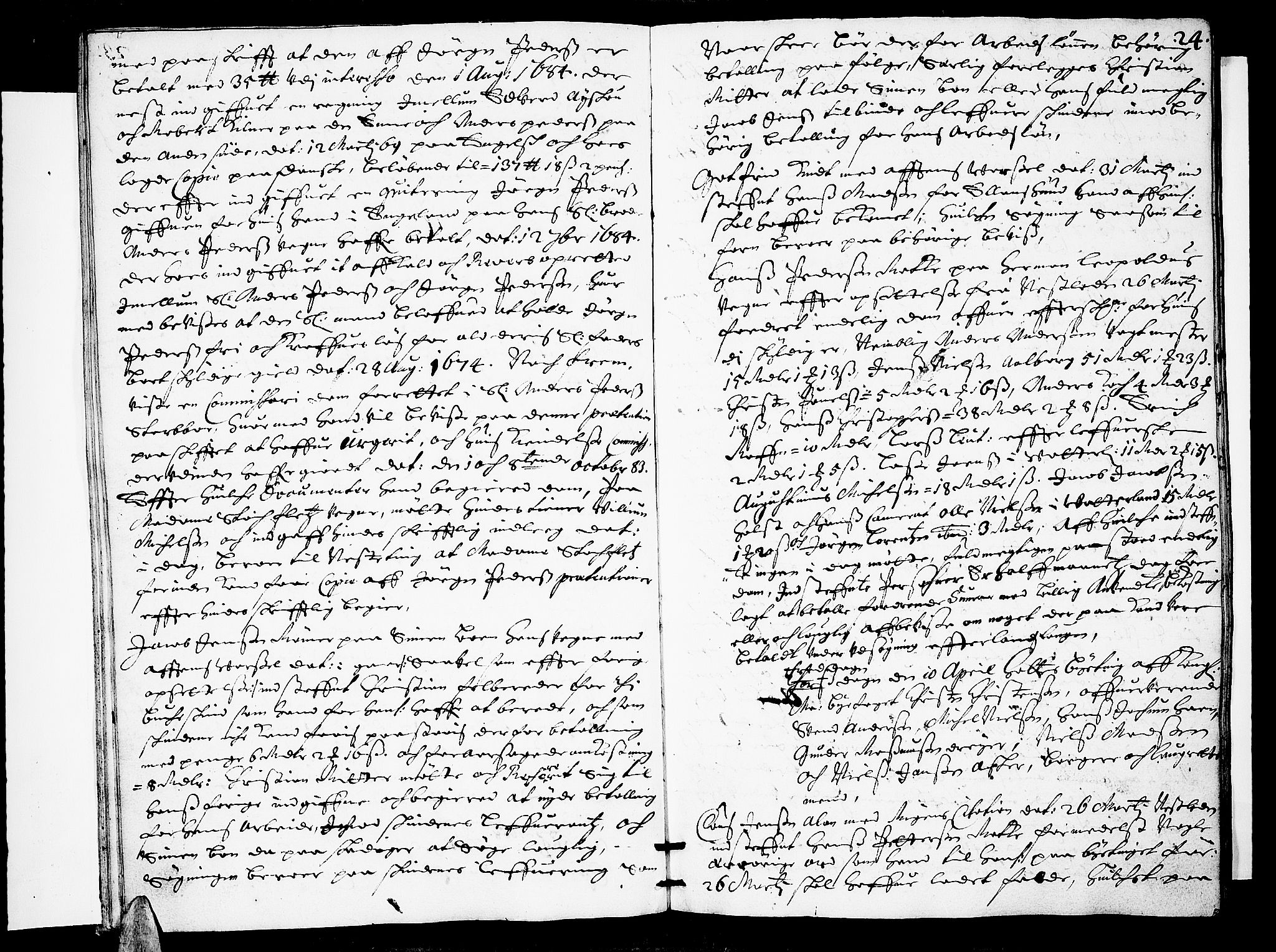 Christiania byfogd, AV/SAO-A-11543/F/Fb/L0018: Tingbok, 1685, p. 23b-24a