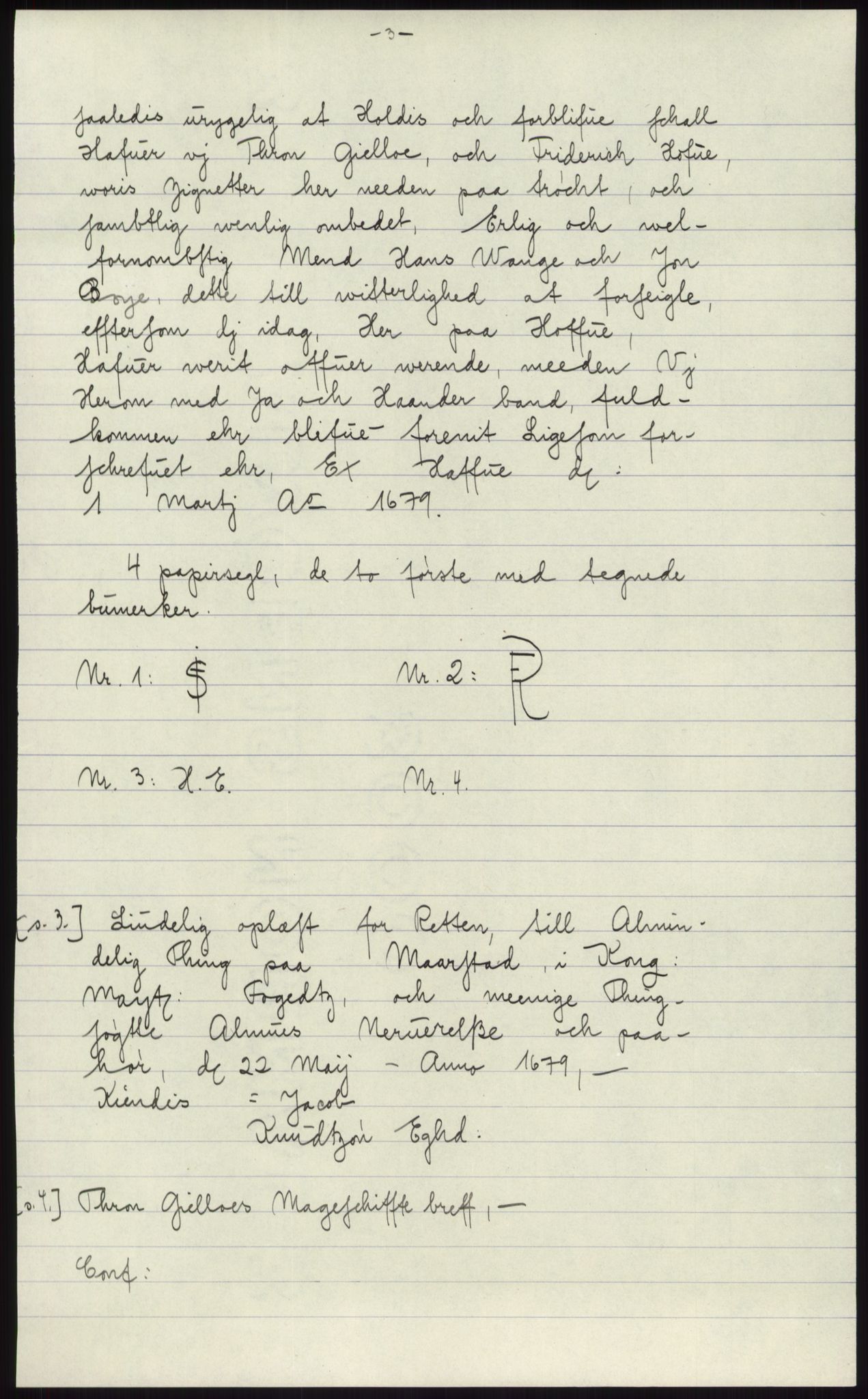 Samlinger til kildeutgivelse, Diplomavskriftsamlingen, AV/RA-EA-4053/H/Ha, p. 2417