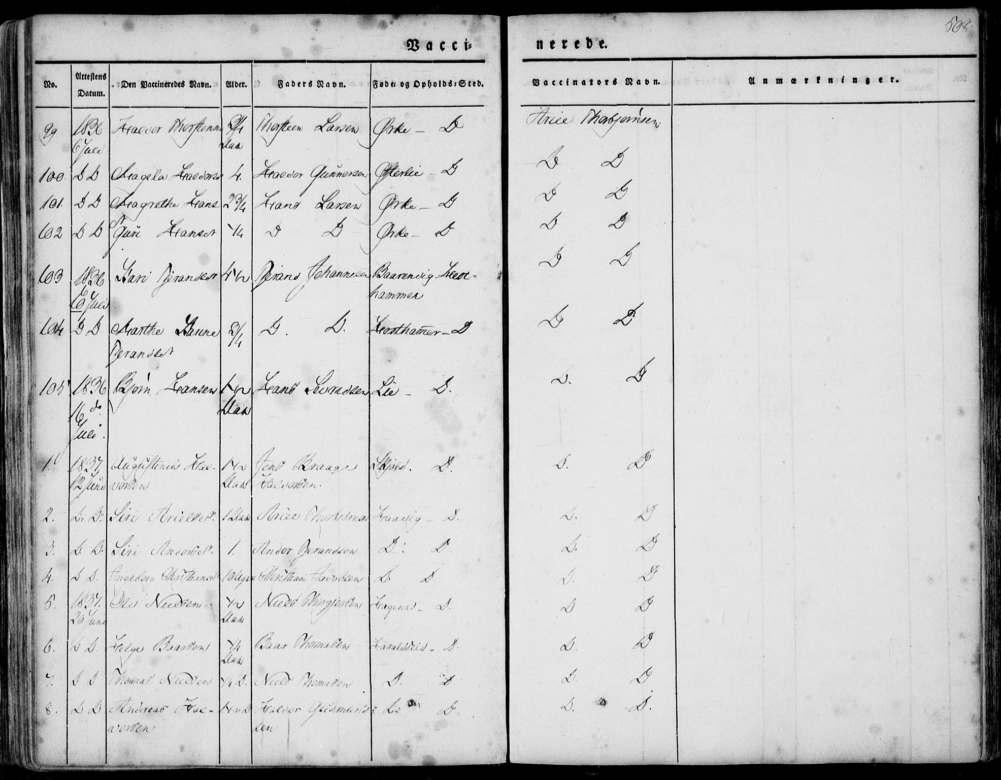 Skjold sokneprestkontor, SAST/A-101847/H/Ha/Haa/L0006: Parish register (official) no. A 6.2, 1835-1858, p. 508