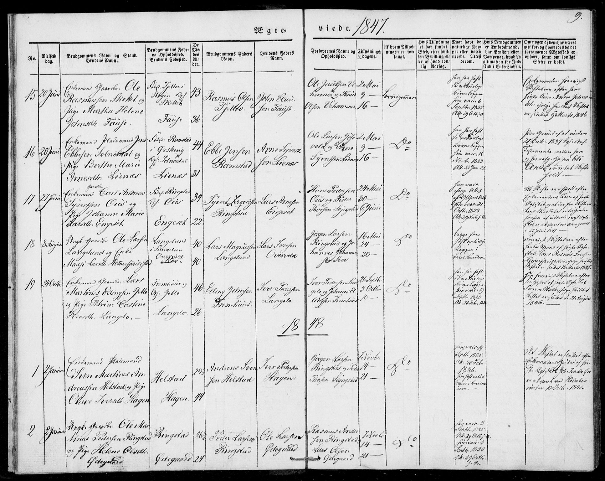 Ministerialprotokoller, klokkerbøker og fødselsregistre - Møre og Romsdal, AV/SAT-A-1454/520/L0276: Parish register (official) no. 520A06, 1844-1881, p. 9