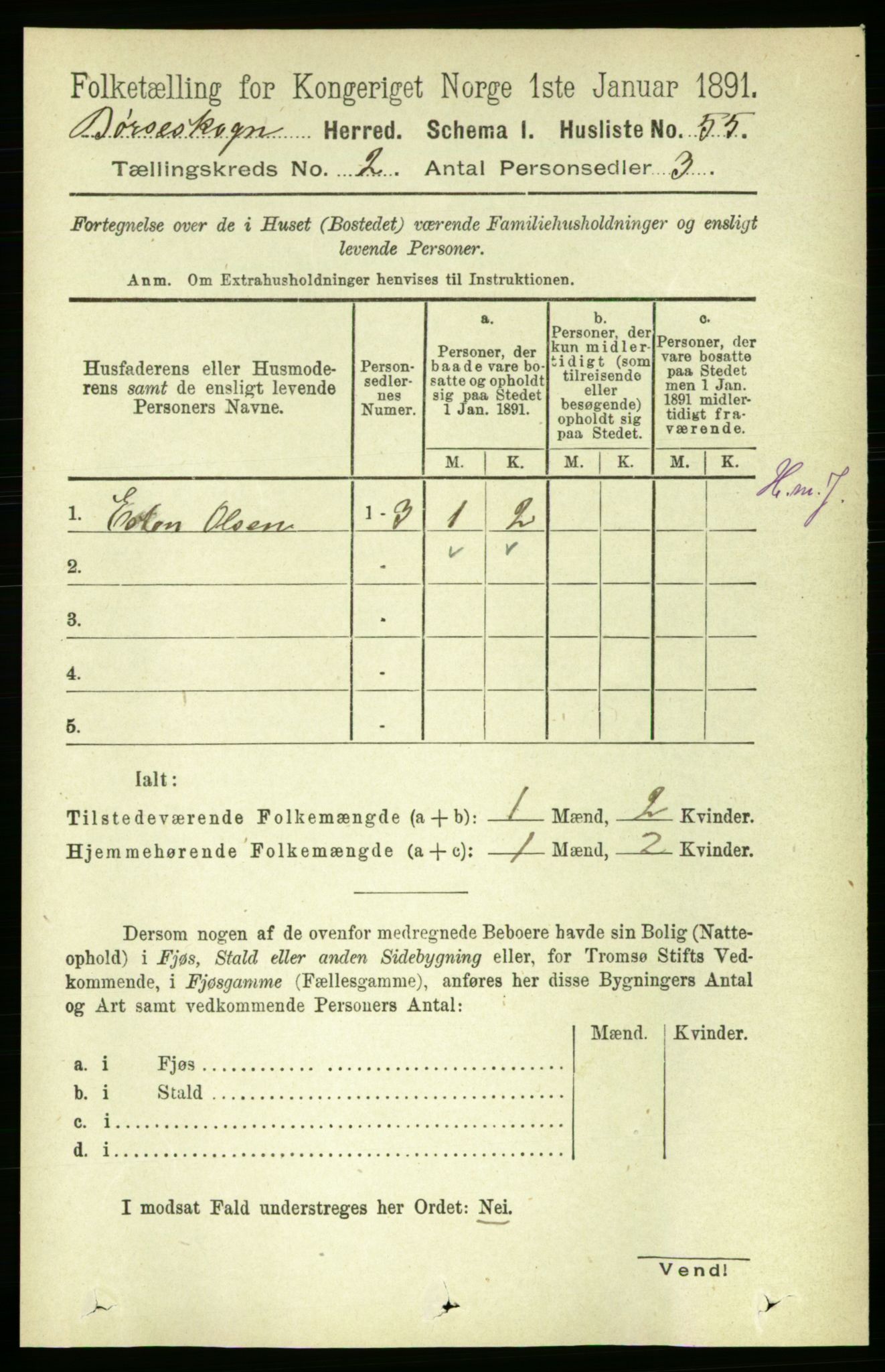 RA, 1891 census for 1657 Børseskogn, 1891, p. 923