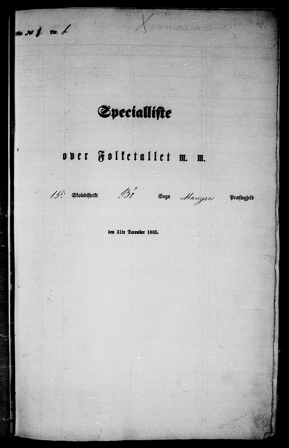 RA, 1865 census for Manger, 1865, p. 30