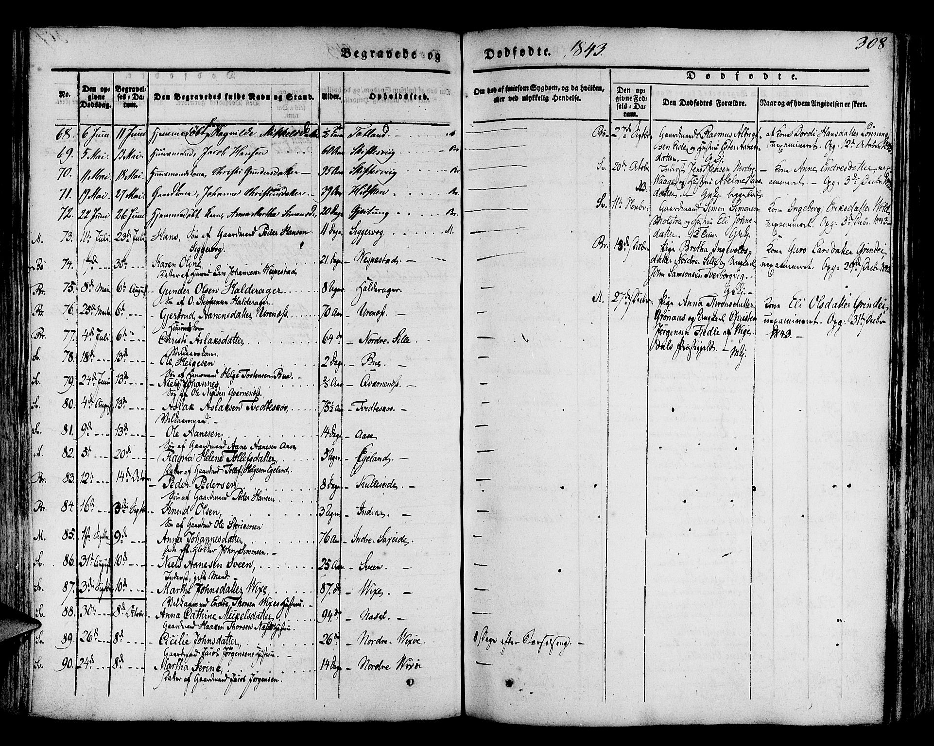 Finnås sokneprestembete, SAB/A-99925/H/Ha/Haa/Haaa/L0006: Parish register (official) no. A 6, 1836-1850, p. 308