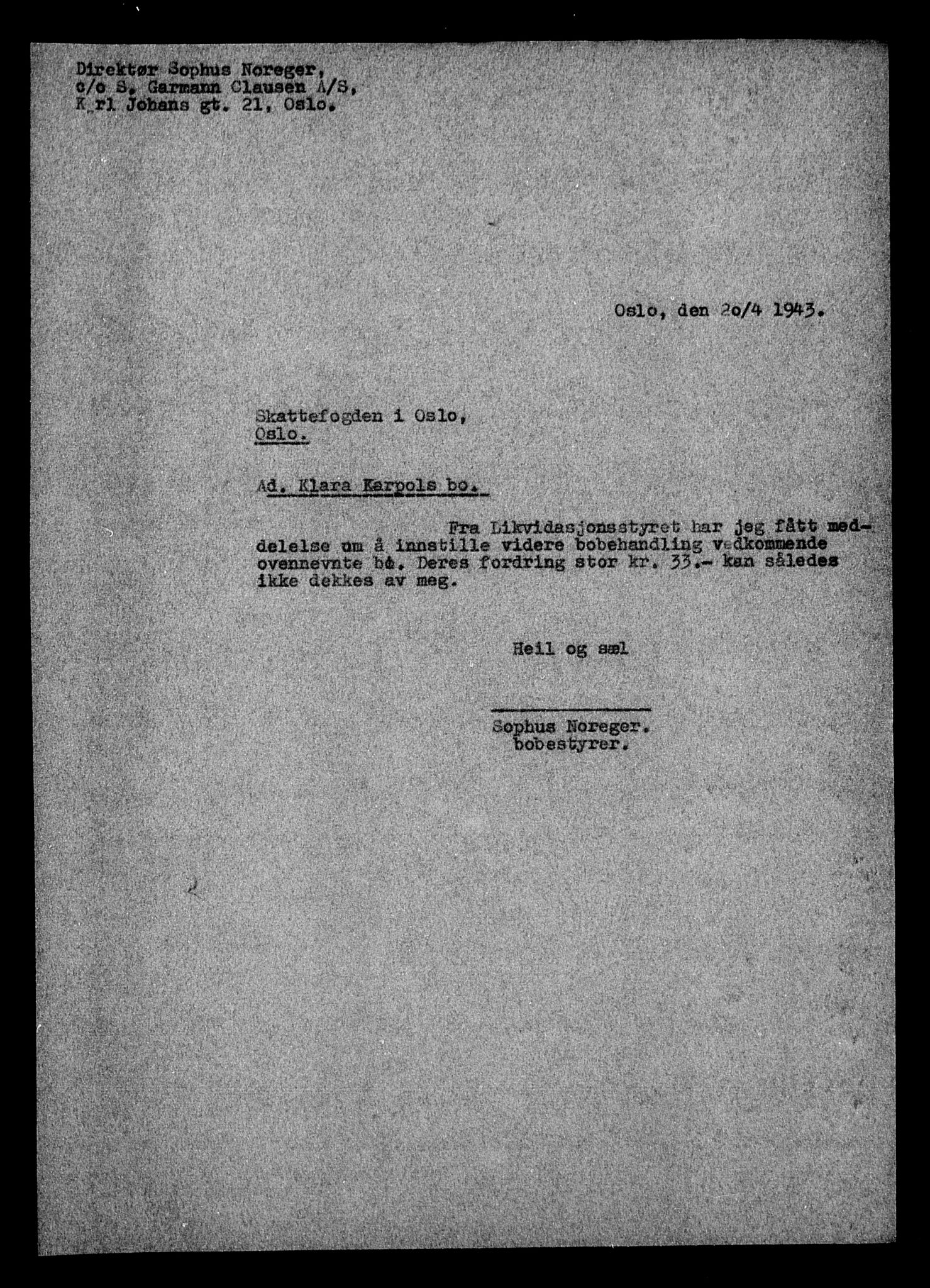 Justisdepartementet, Tilbakeføringskontoret for inndratte formuer, AV/RA-S-1564/H/Hc/Hcc/L0949: --, 1945-1947, p. 433