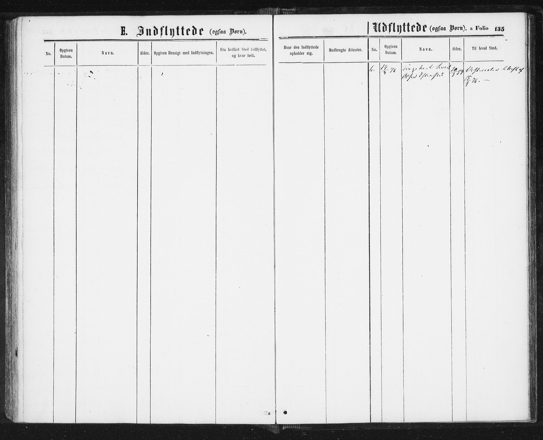 Ministerialprotokoller, klokkerbøker og fødselsregistre - Sør-Trøndelag, SAT/A-1456/689/L1039: Parish register (official) no. 689A04, 1865-1878, p. 135