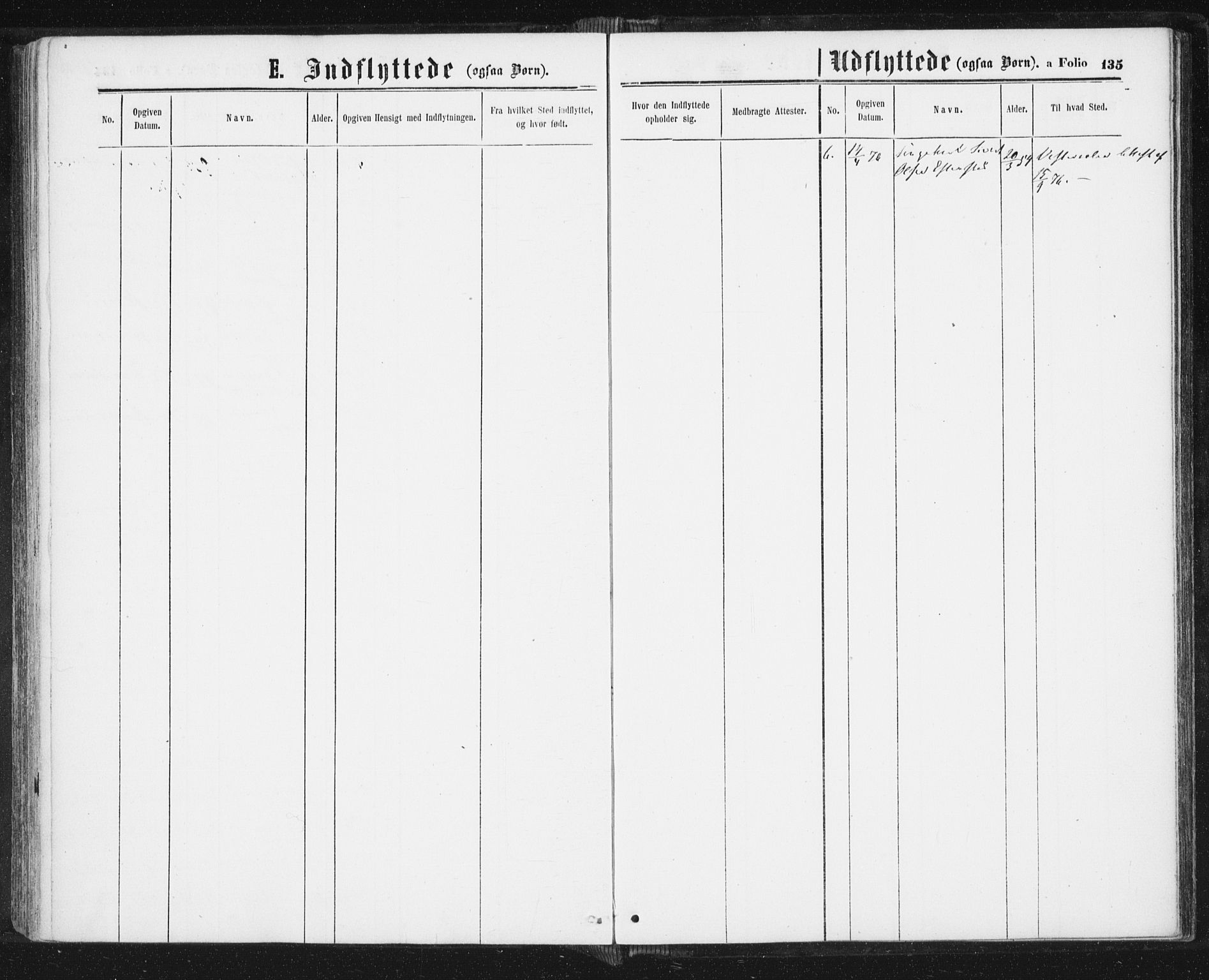 Ministerialprotokoller, klokkerbøker og fødselsregistre - Sør-Trøndelag, AV/SAT-A-1456/689/L1039: Parish register (official) no. 689A04, 1865-1878, p. 135