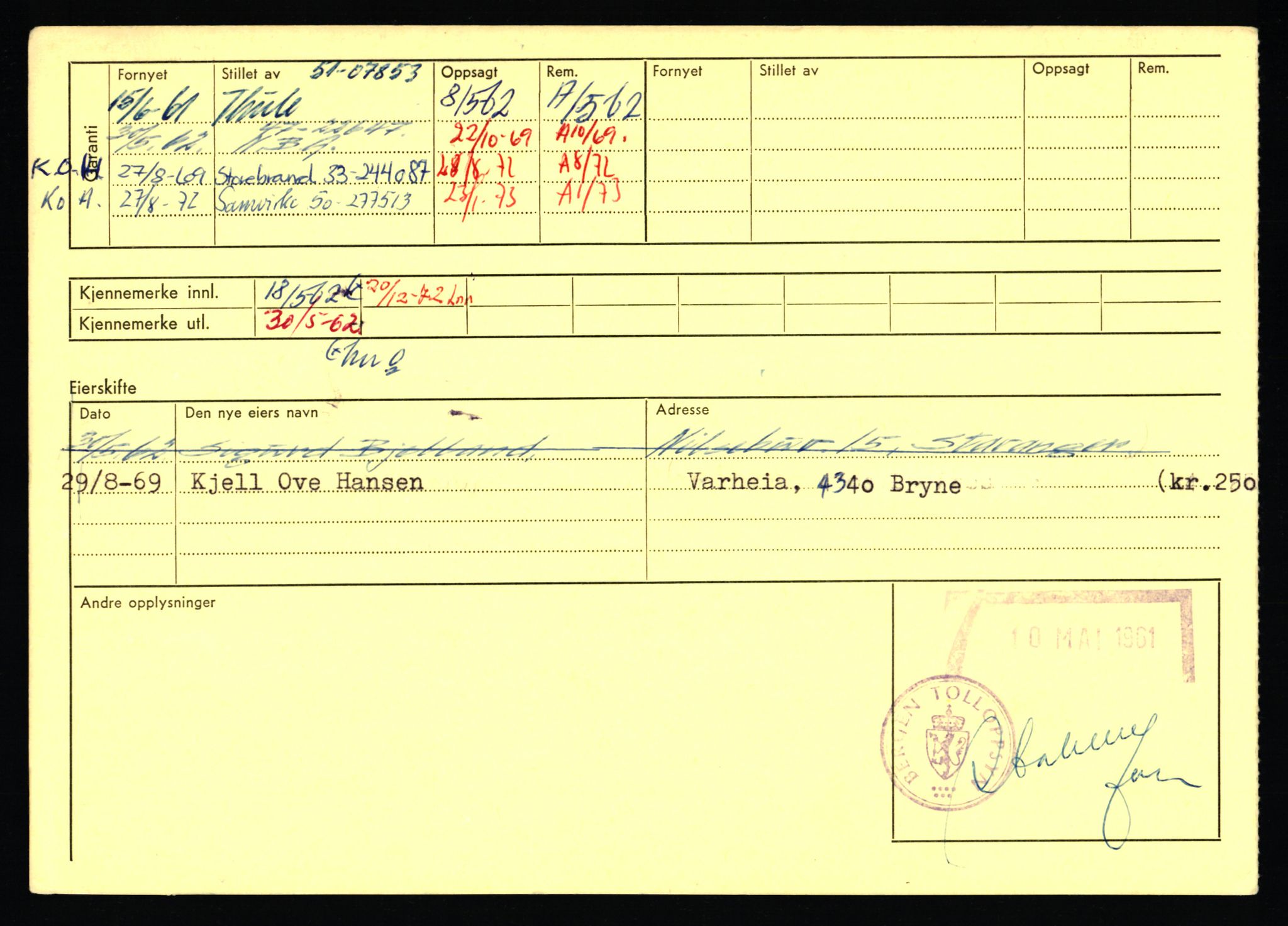 Stavanger trafikkstasjon, AV/SAST-A-101942/0/F/L0053: L-52900 - L-54199, 1930-1971, p. 2768