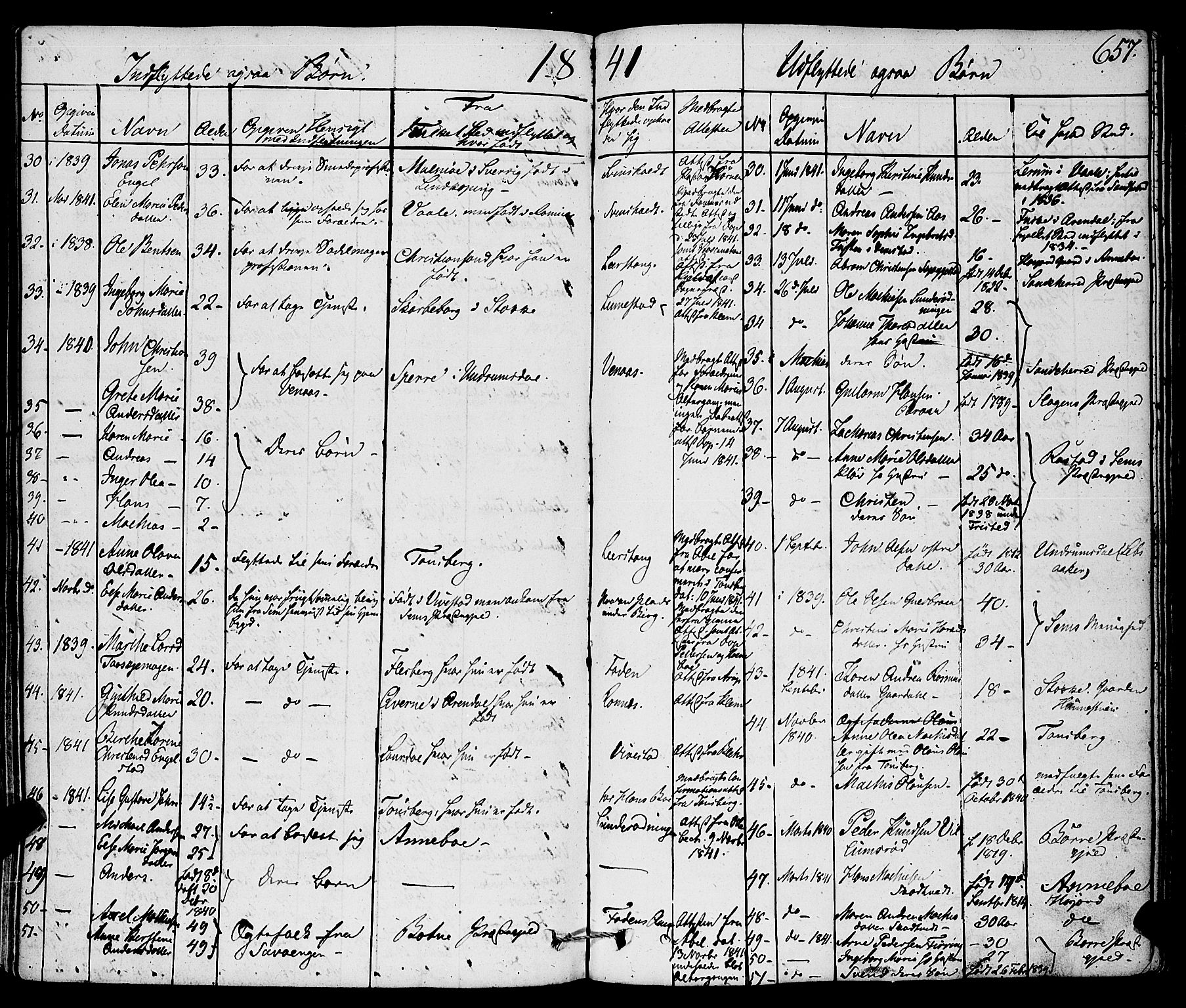 Ramnes kirkebøker, AV/SAKO-A-314/F/Fa/L0005: Parish register (official) no. I 5, 1841-1861, p. 656-657