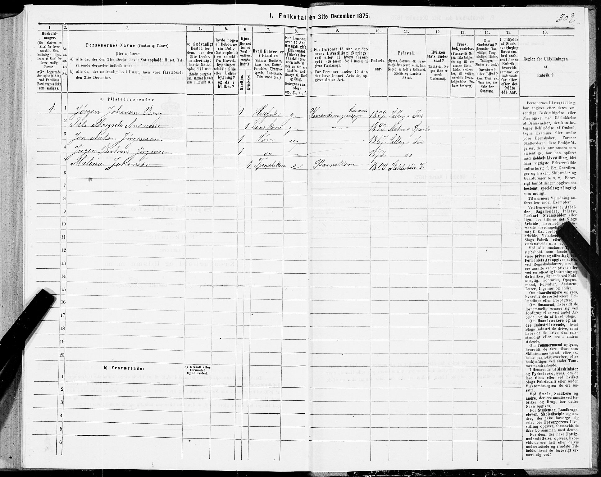 SAT, 1875 census for 1729P Inderøy, 1875, p. 5309