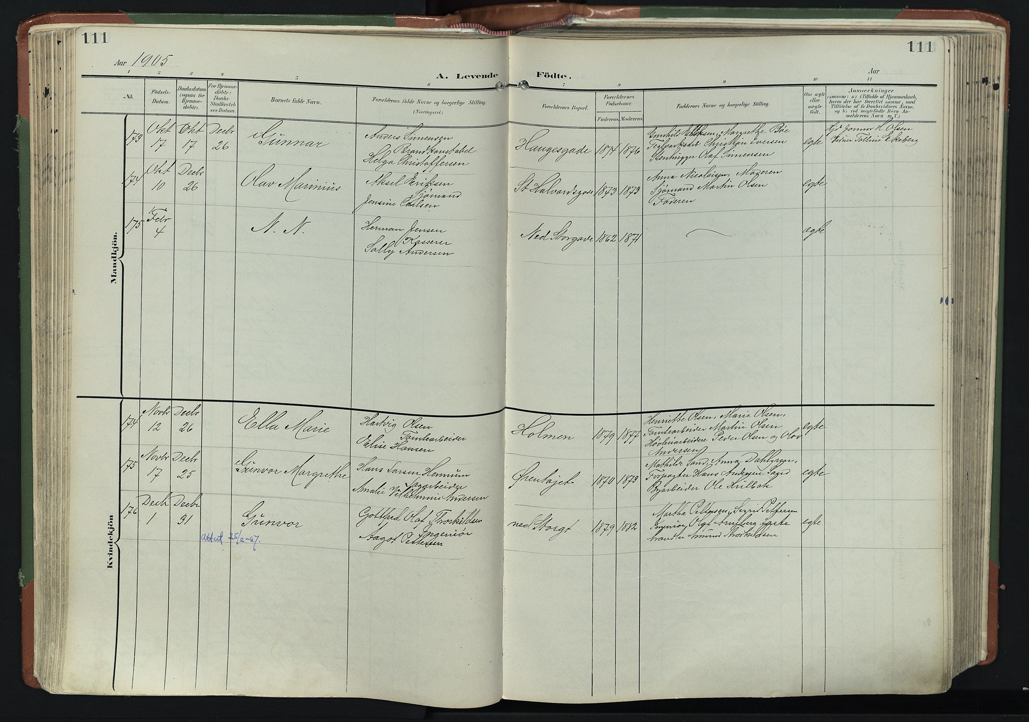 Bragernes kirkebøker, AV/SAKO-A-6/F/Fb/L0009: Parish register (official) no. II 9, 1902-1911, p. 111