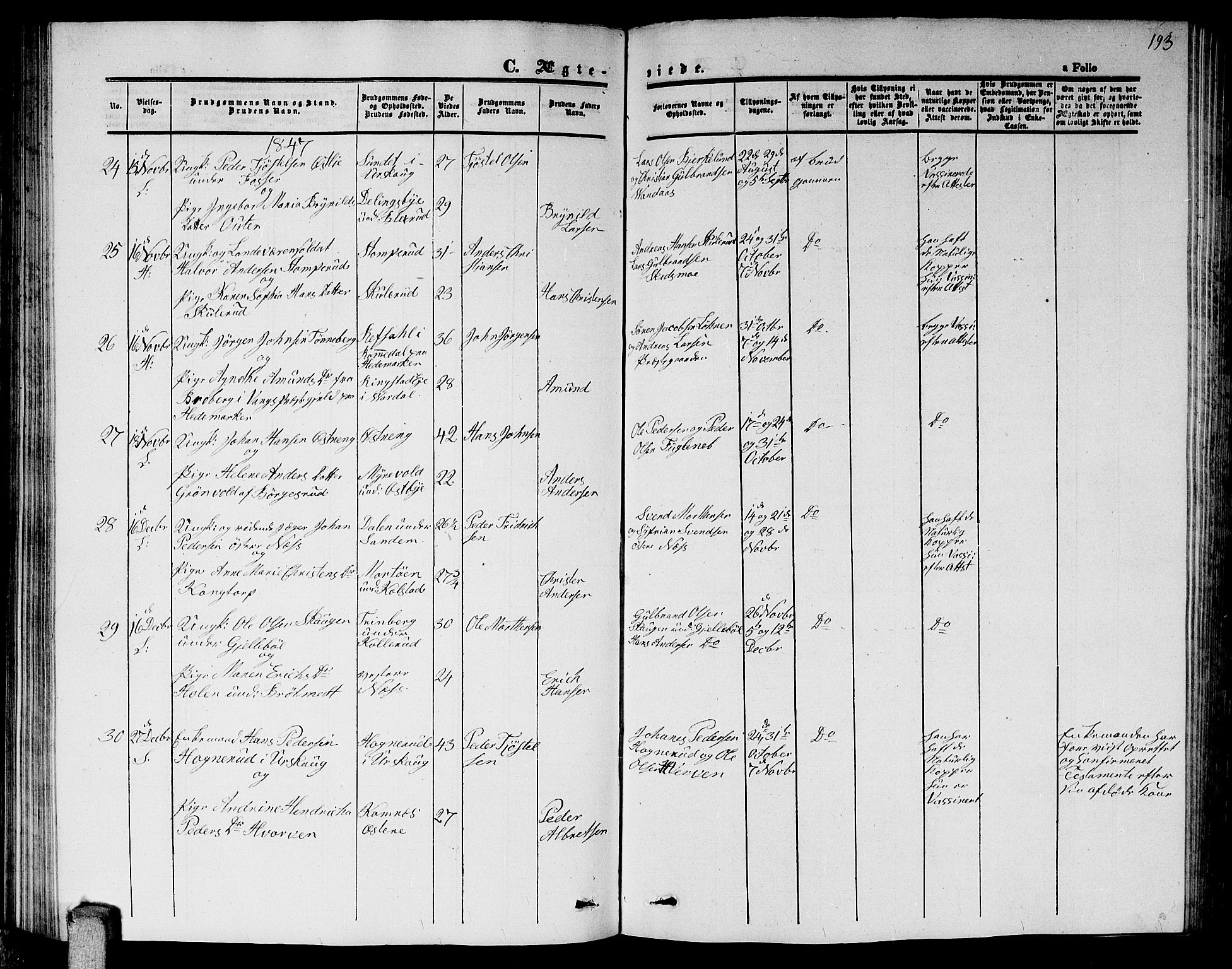 Høland prestekontor Kirkebøker, AV/SAO-A-10346a/G/Ga/L0003: Parish register (copy) no. I 3, 1846-1853, p. 193