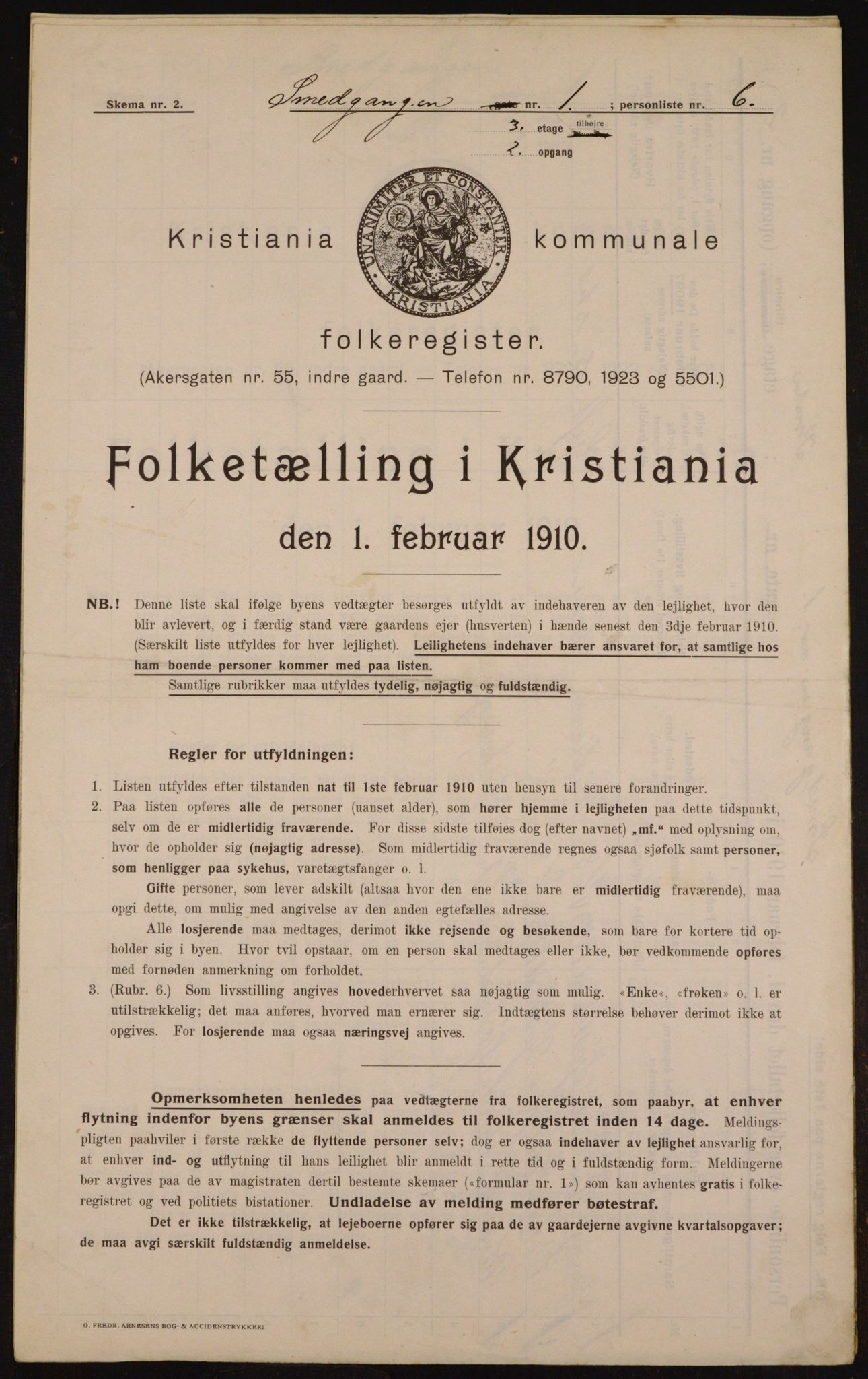 OBA, Municipal Census 1910 for Kristiania, 1910, p. 92590