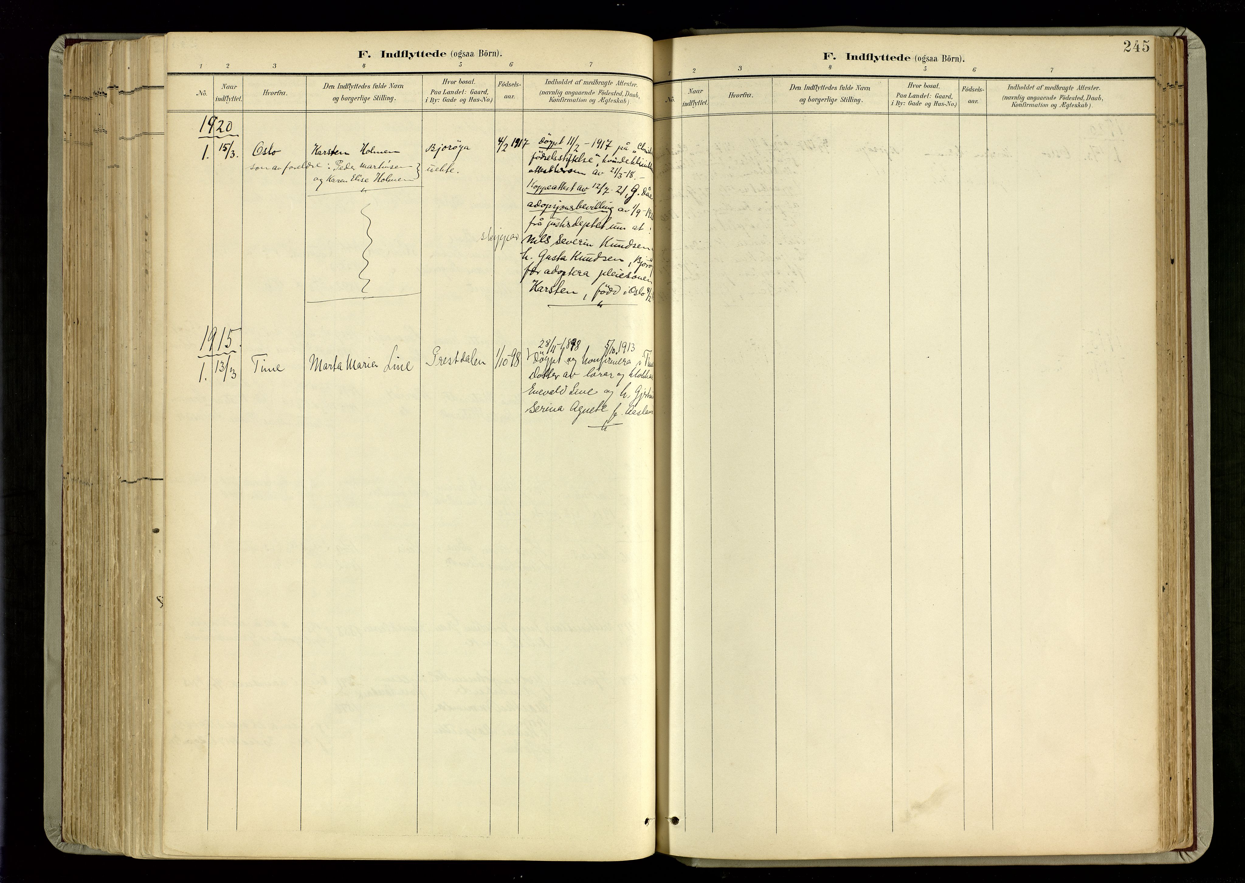 Hommedal sokneprestkontor, AV/SAK-1111-0023/F/Fa/Fab/L0007: Parish register (official) no. A 7, 1898-1924, p. 245