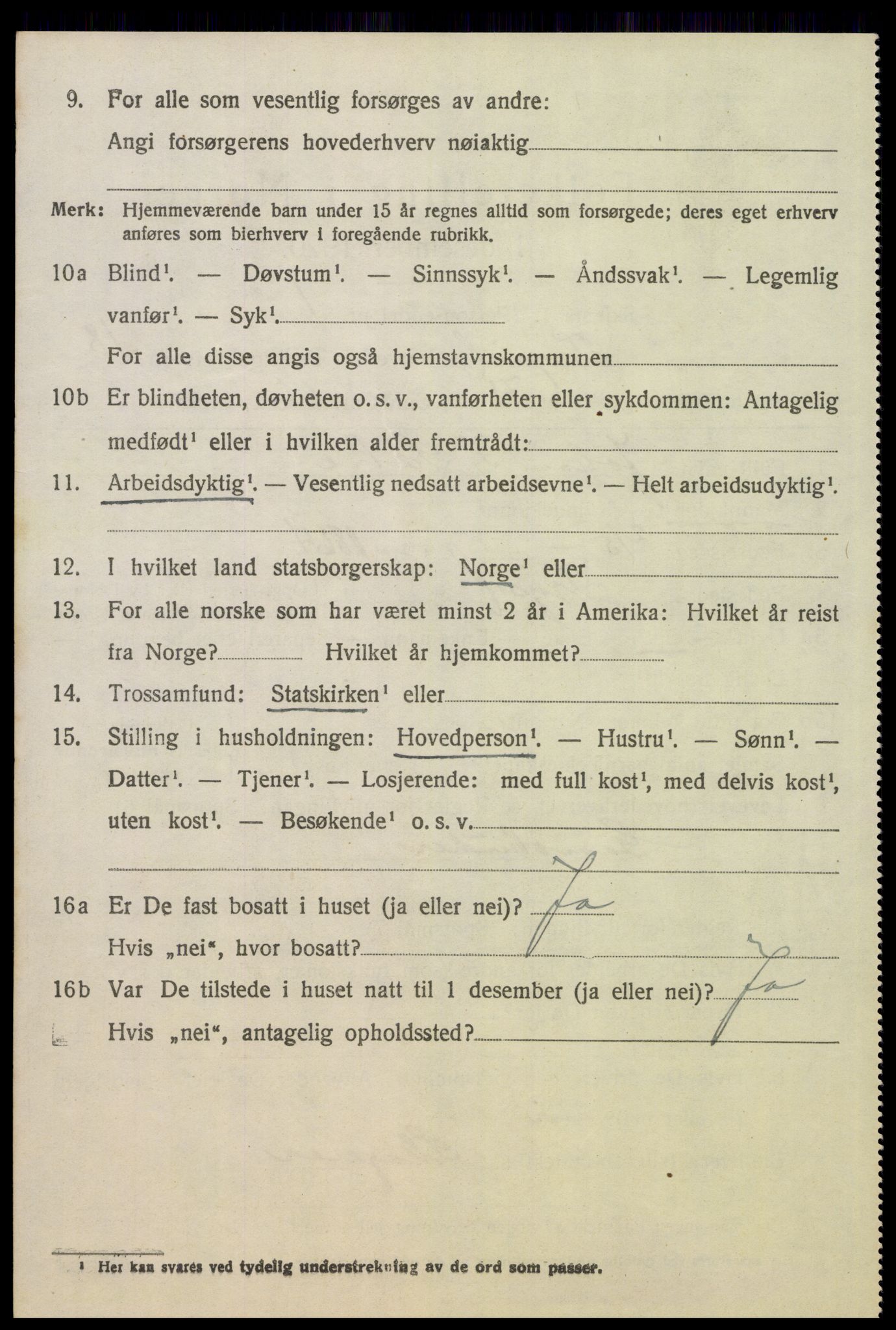 SAH, 1920 census for Trysil, 1920, p. 12618