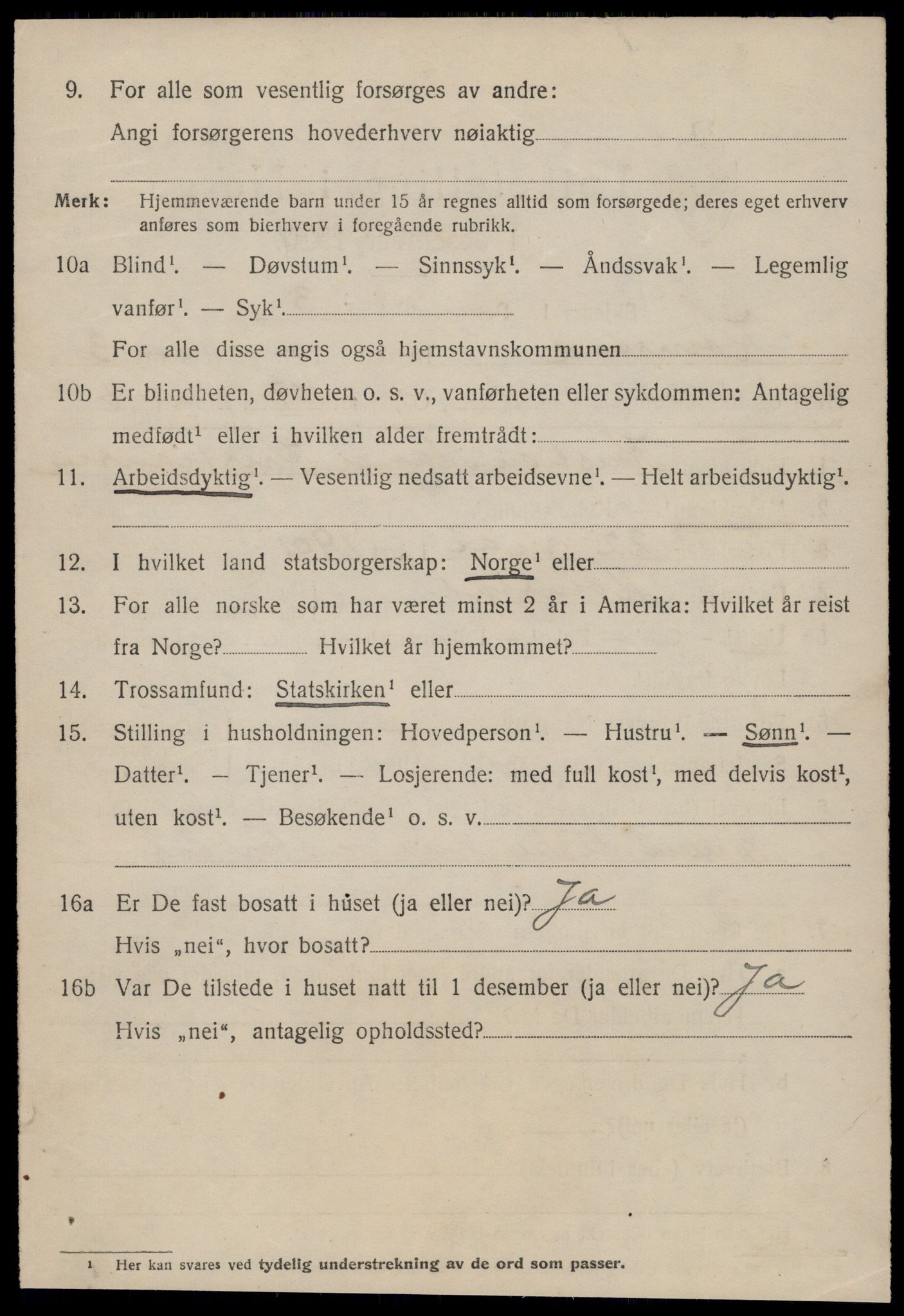 SAT, 1920 census for Kornstad, 1920, p. 1910