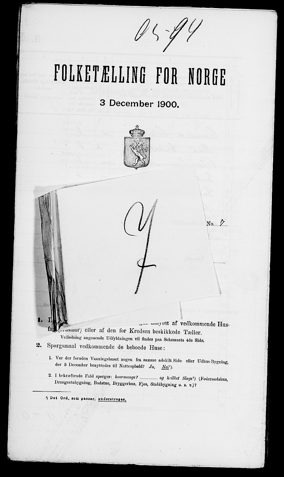 SAK, 1900 census for Gjerstad, 1900, p. 704