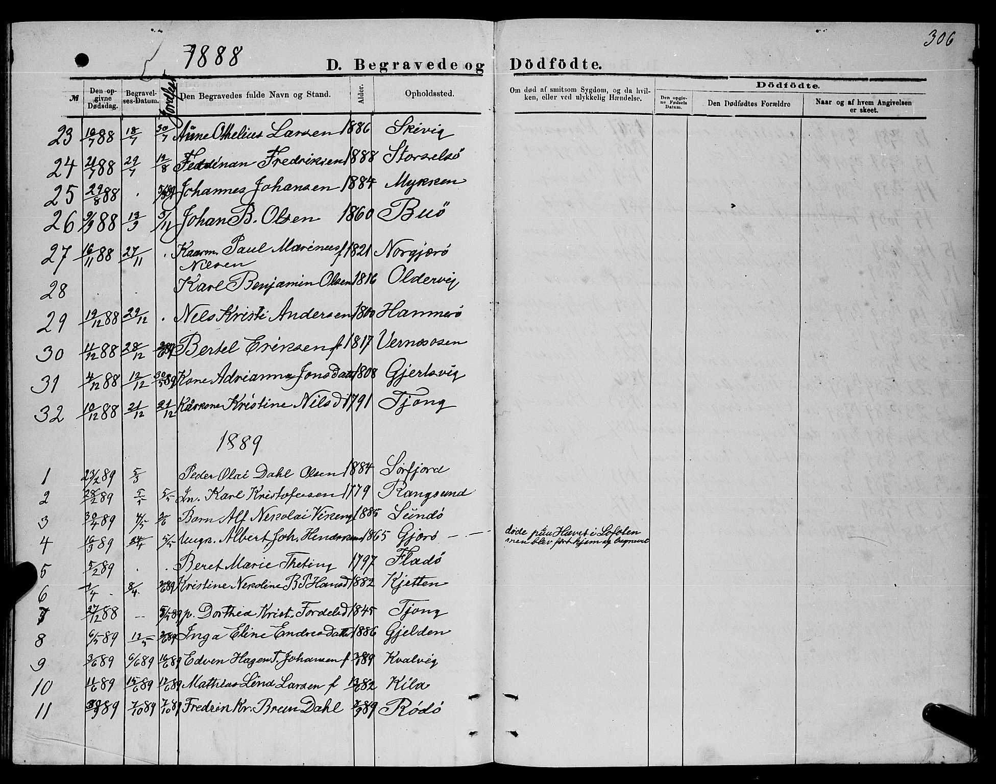 Ministerialprotokoller, klokkerbøker og fødselsregistre - Nordland, AV/SAT-A-1459/841/L0620: Parish register (copy) no. 841C04, 1877-1896, p. 306