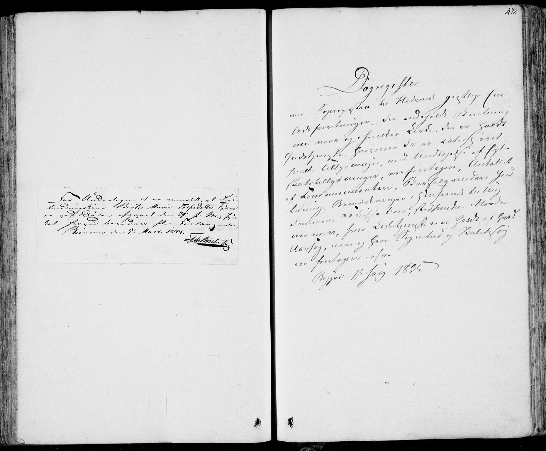 Hedrum kirkebøker, AV/SAKO-A-344/F/Fa/L0005: Parish register (official) no. I 5, 1835-1848, p. 472