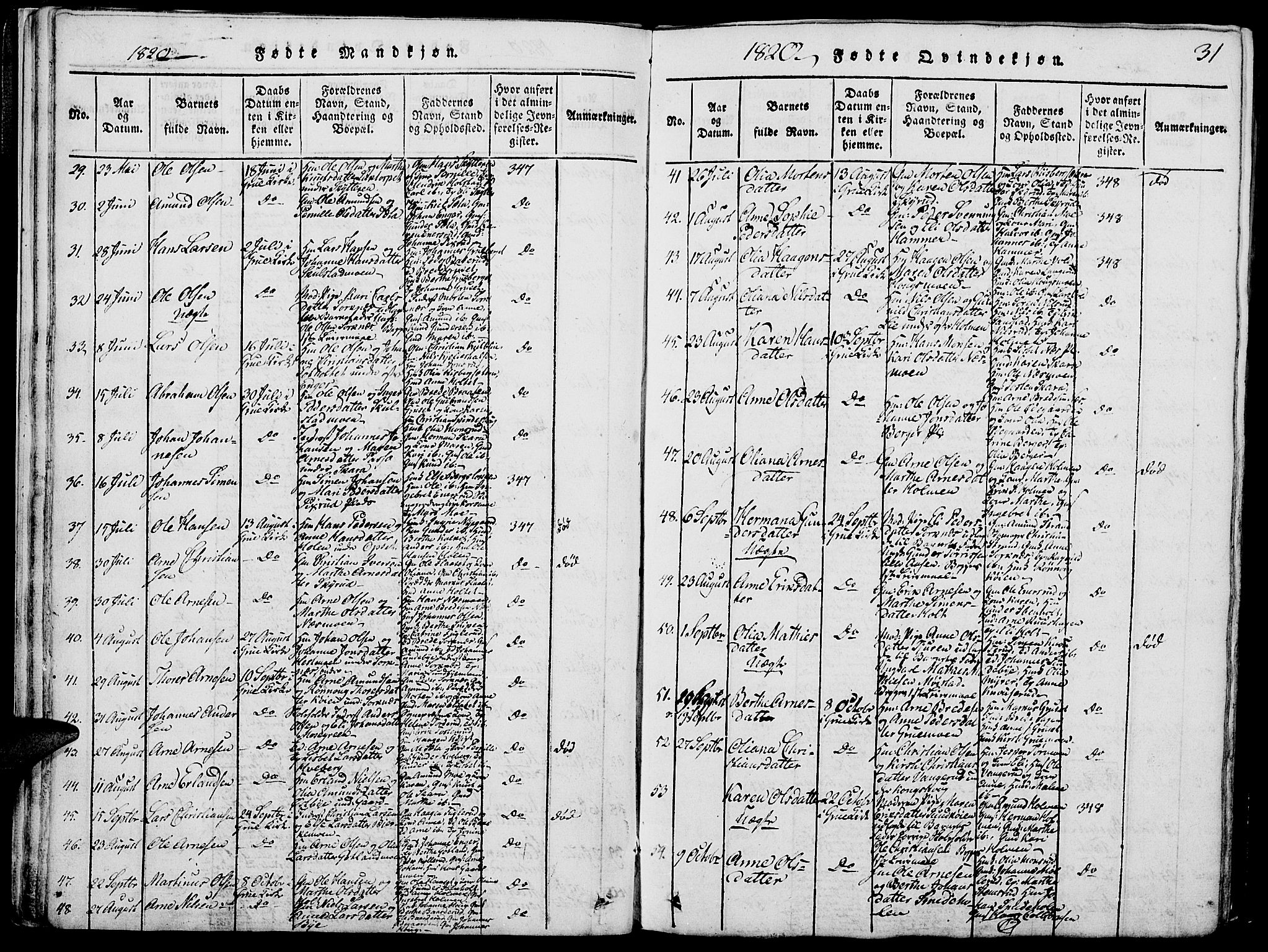 Grue prestekontor, AV/SAH-PREST-036/H/Ha/Hab/L0002: Parish register (copy) no. 2, 1815-1841, p. 31