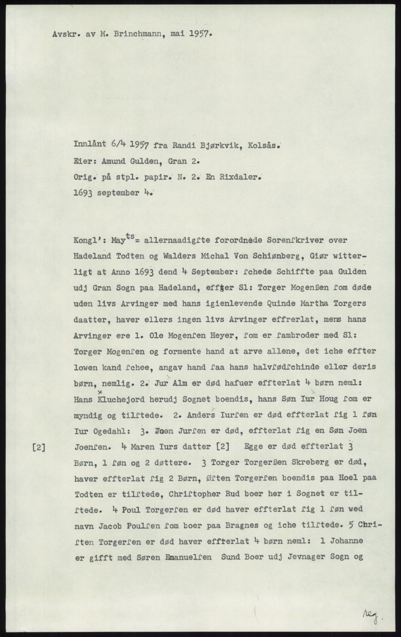 Samlinger til kildeutgivelse, Diplomavskriftsamlingen, AV/RA-EA-4053/H/Ha, p. 2386