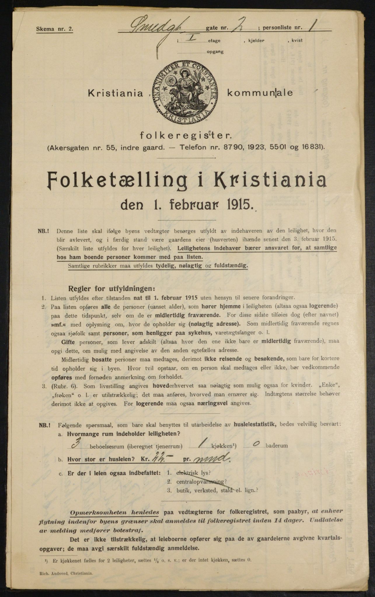 OBA, Municipal Census 1915 for Kristiania, 1915, p. 96995